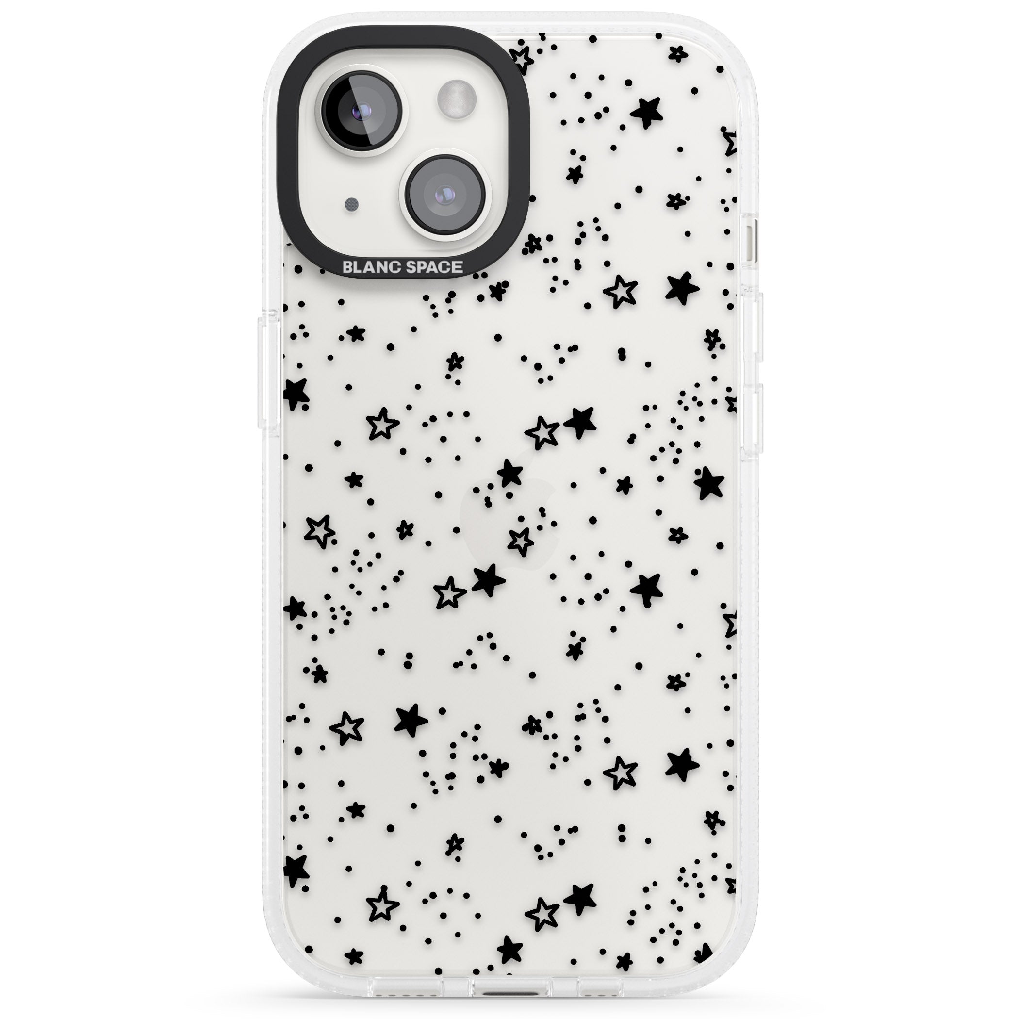 Mixed Stars iPhone 15 / 14 / 13 Clear Case Impact Air - Blanc Space