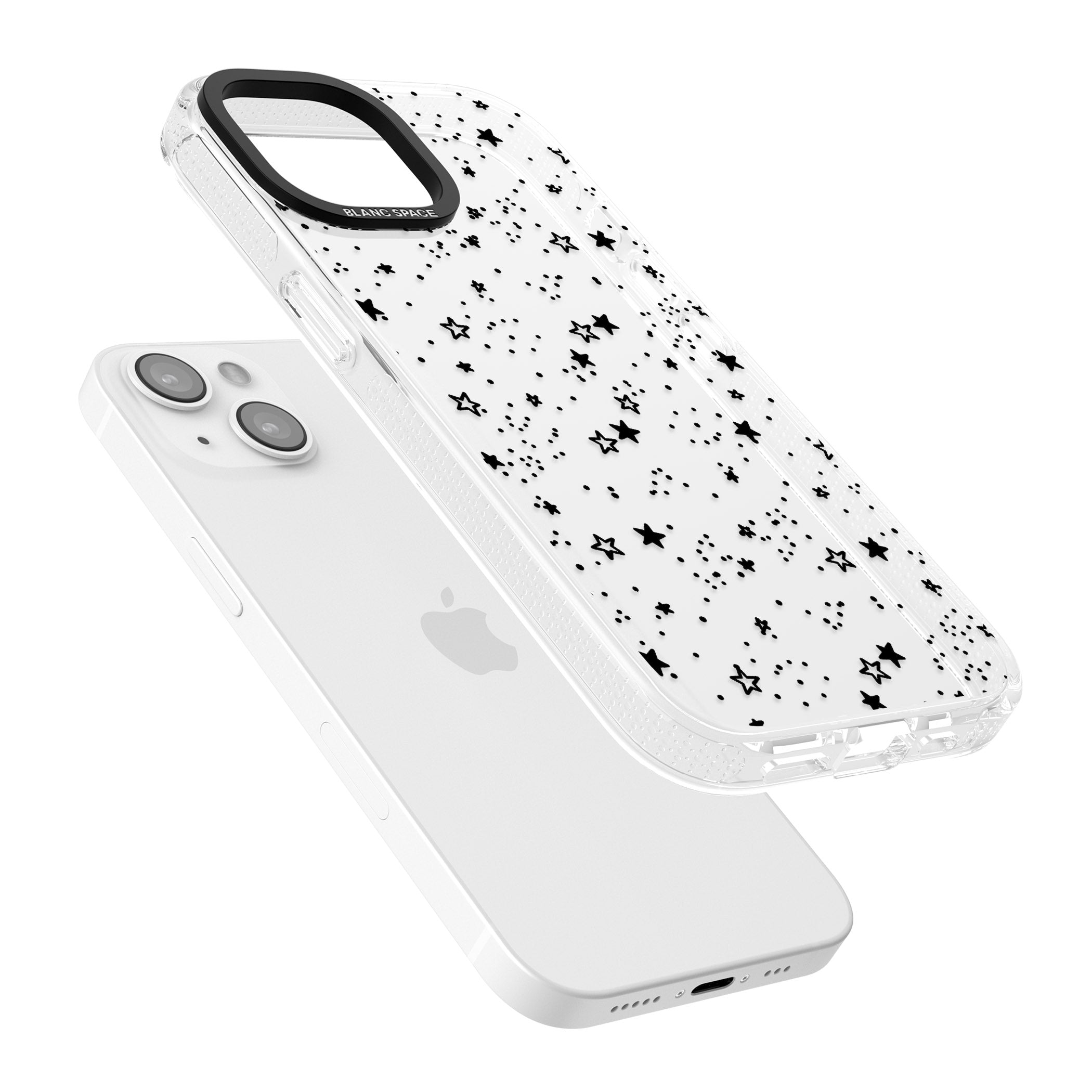 Mixed Stars iPhone 15 / 14 / 13 Clear Case Impact Air - Blanc Space