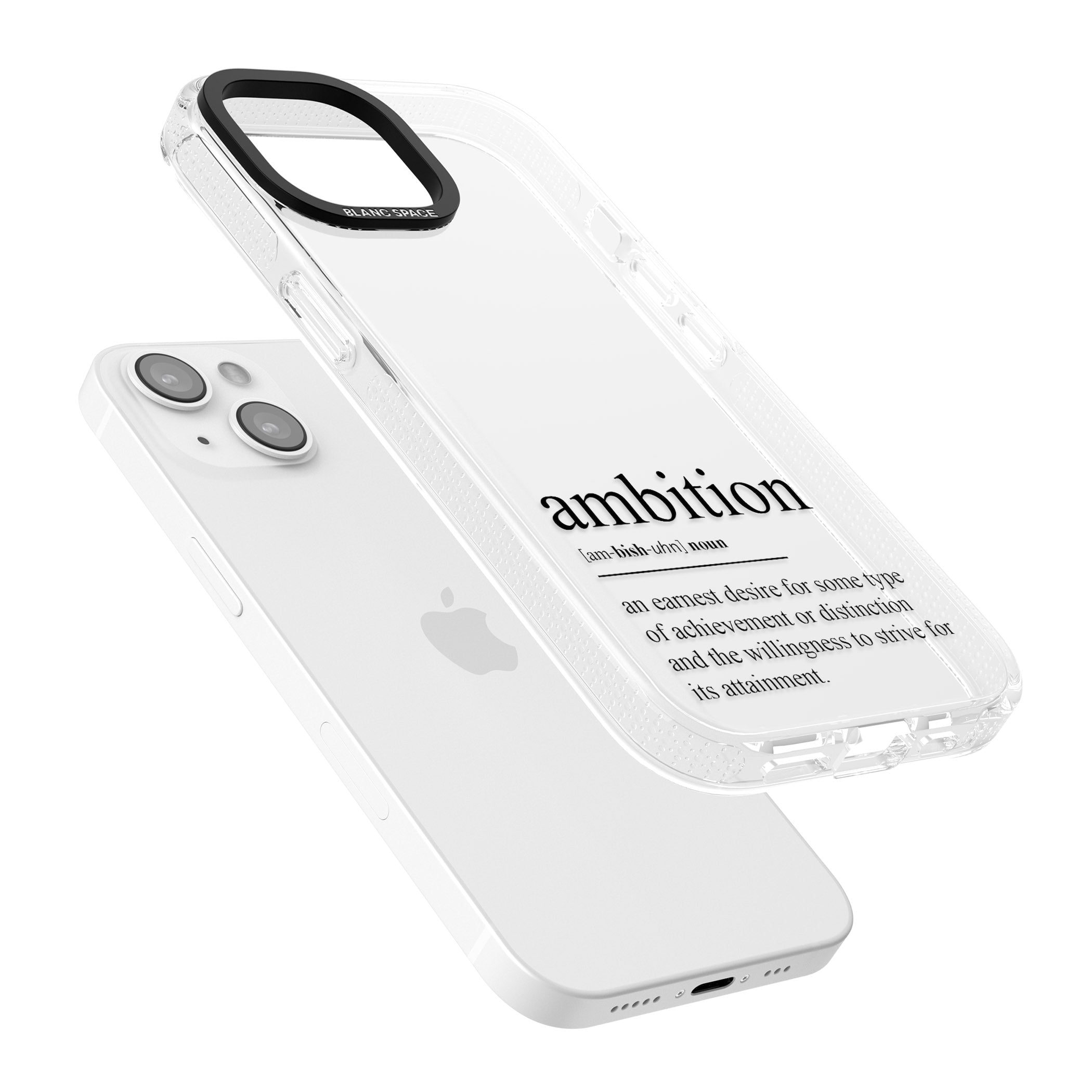Ambition iPhone 15 / 14 / 13 Clear Case Impact Air - Blanc Space