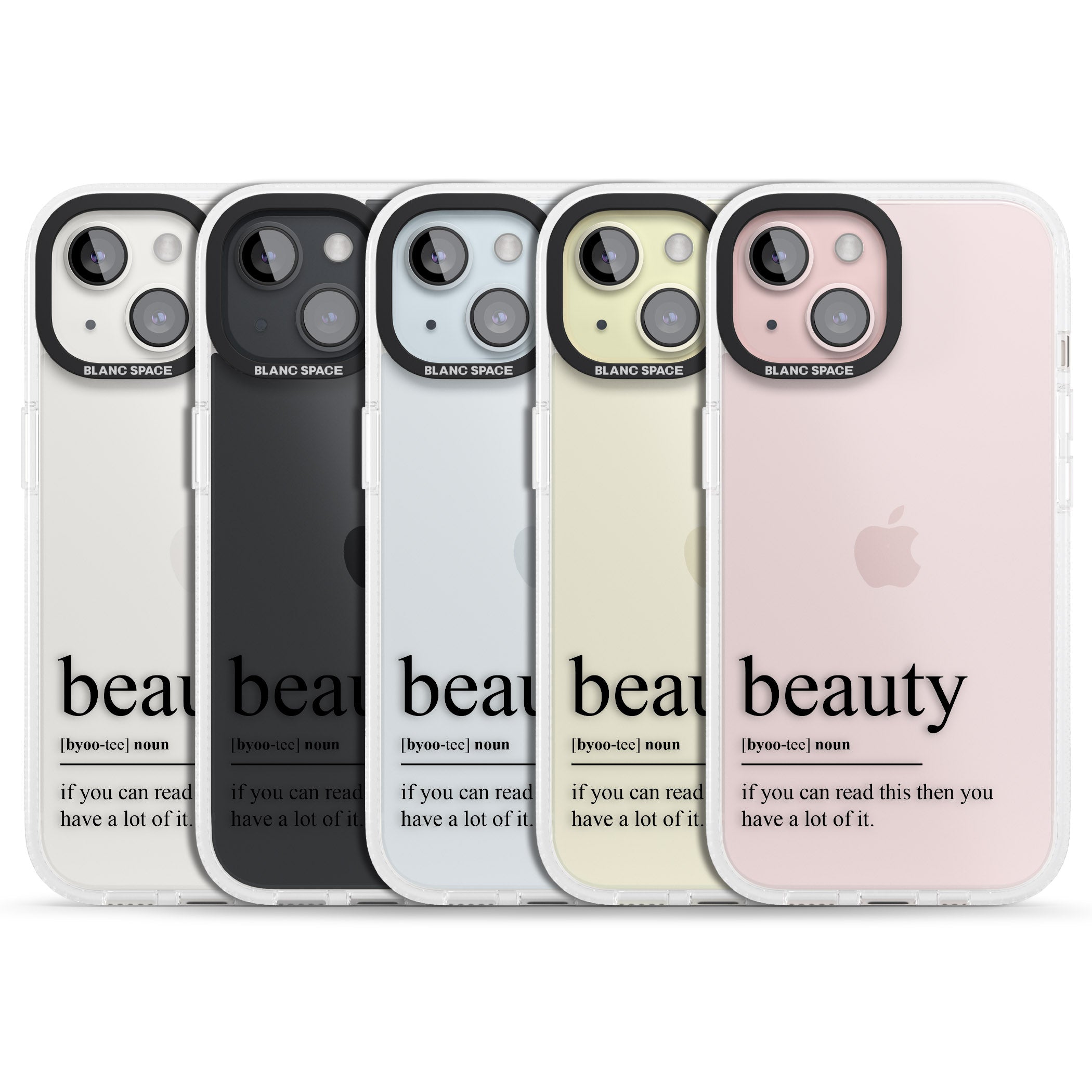 Beauty iPhone 15 / 14 / 13 Clear Case Impact Air - Blanc Space