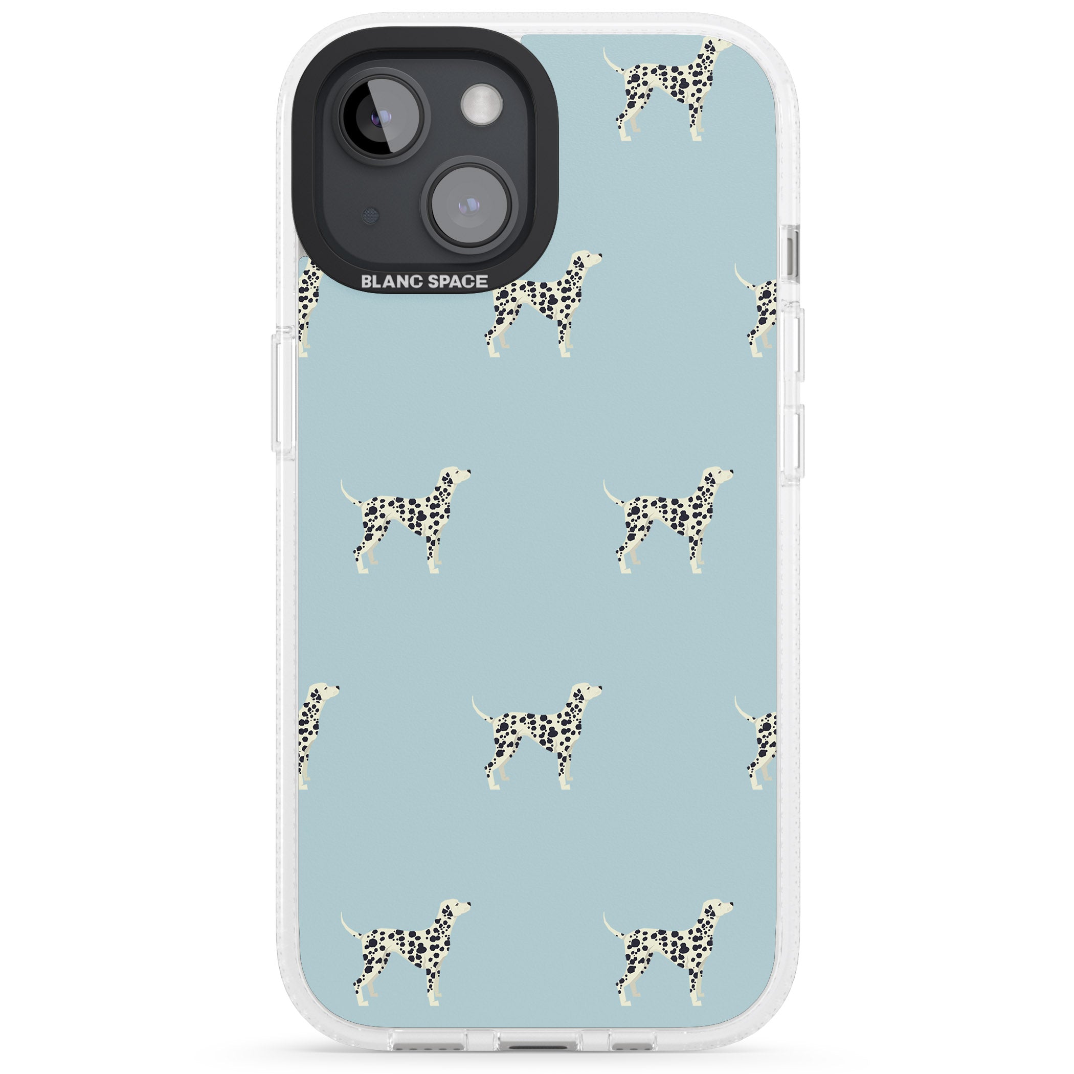 Dalmation Dog Pattern iPhone 15 / 14 / 13 Clear Case Impact Air - Blanc Space