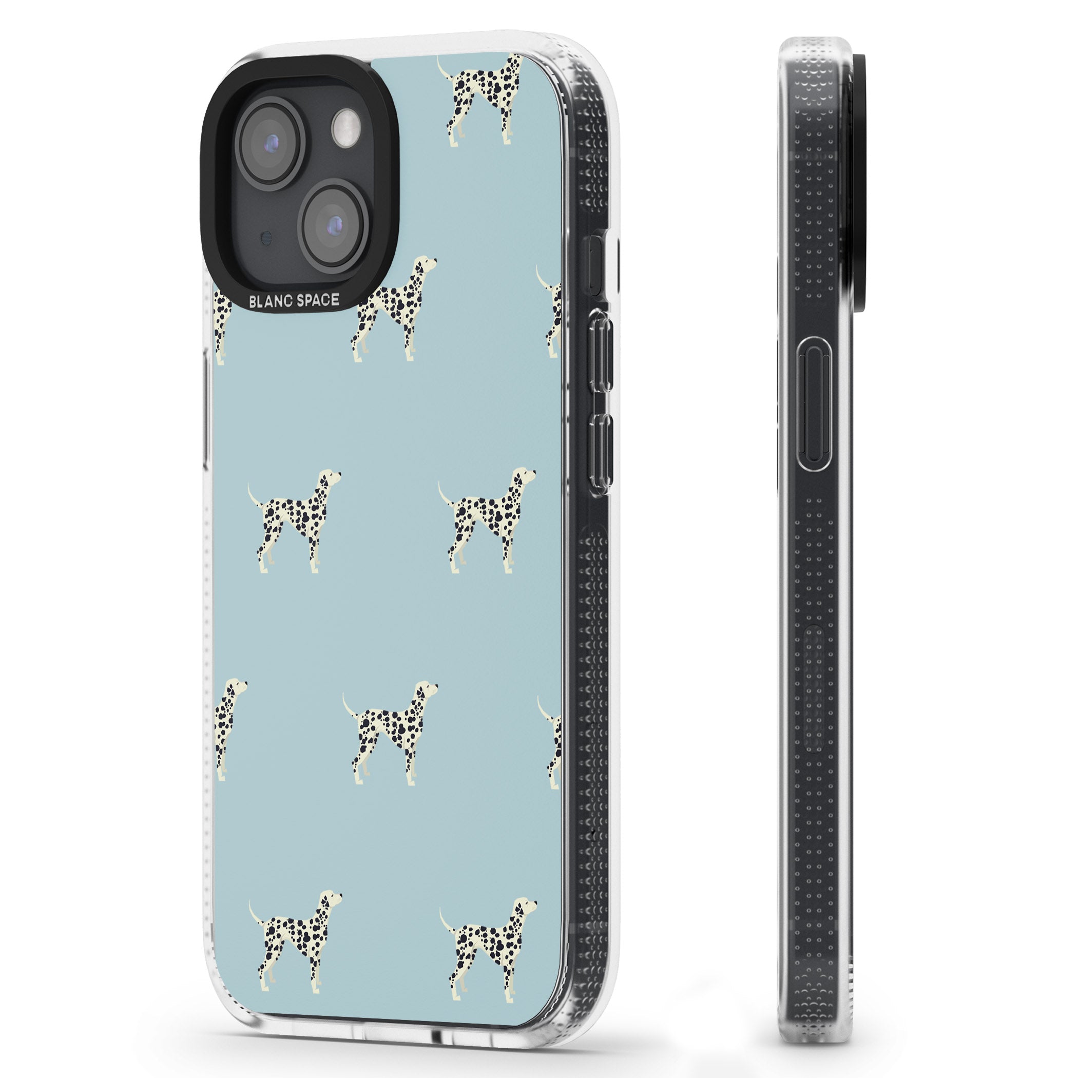 Dalmation Dog Pattern iPhone 15 / 14 / 13 Clear Case Impact Air - Blanc Space