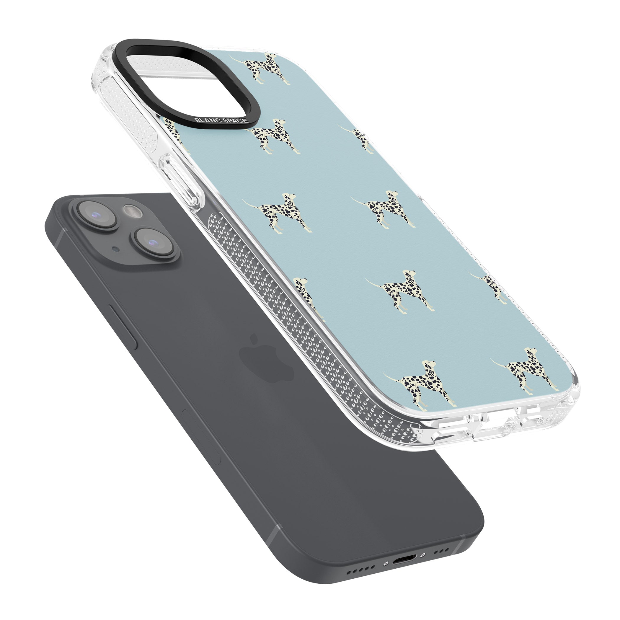 Dalmation Dog Pattern iPhone 15 / 14 / 13 Clear Case Impact Air - Blanc Space