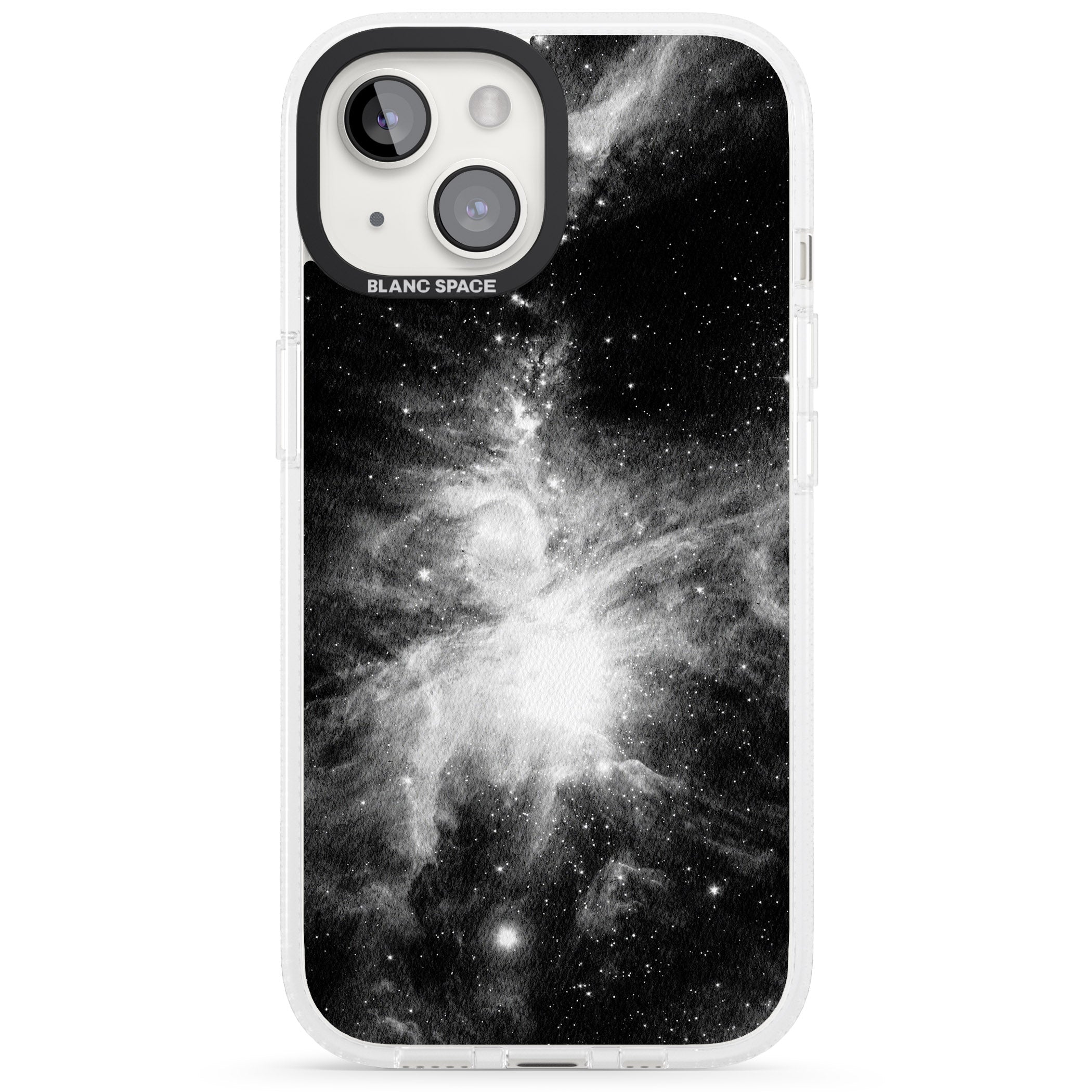 Galaxy Stripe iPhone 15 / 14 / 13 Clear Case Impact Air - Blanc Space