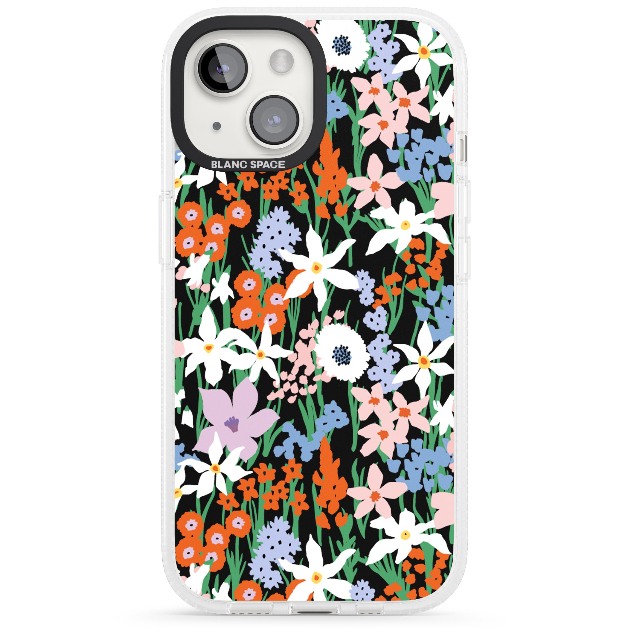 Springtime Meadow: Solid iPhone 15 / 14 / 13 Clear Case Impact Air - Blanc Space