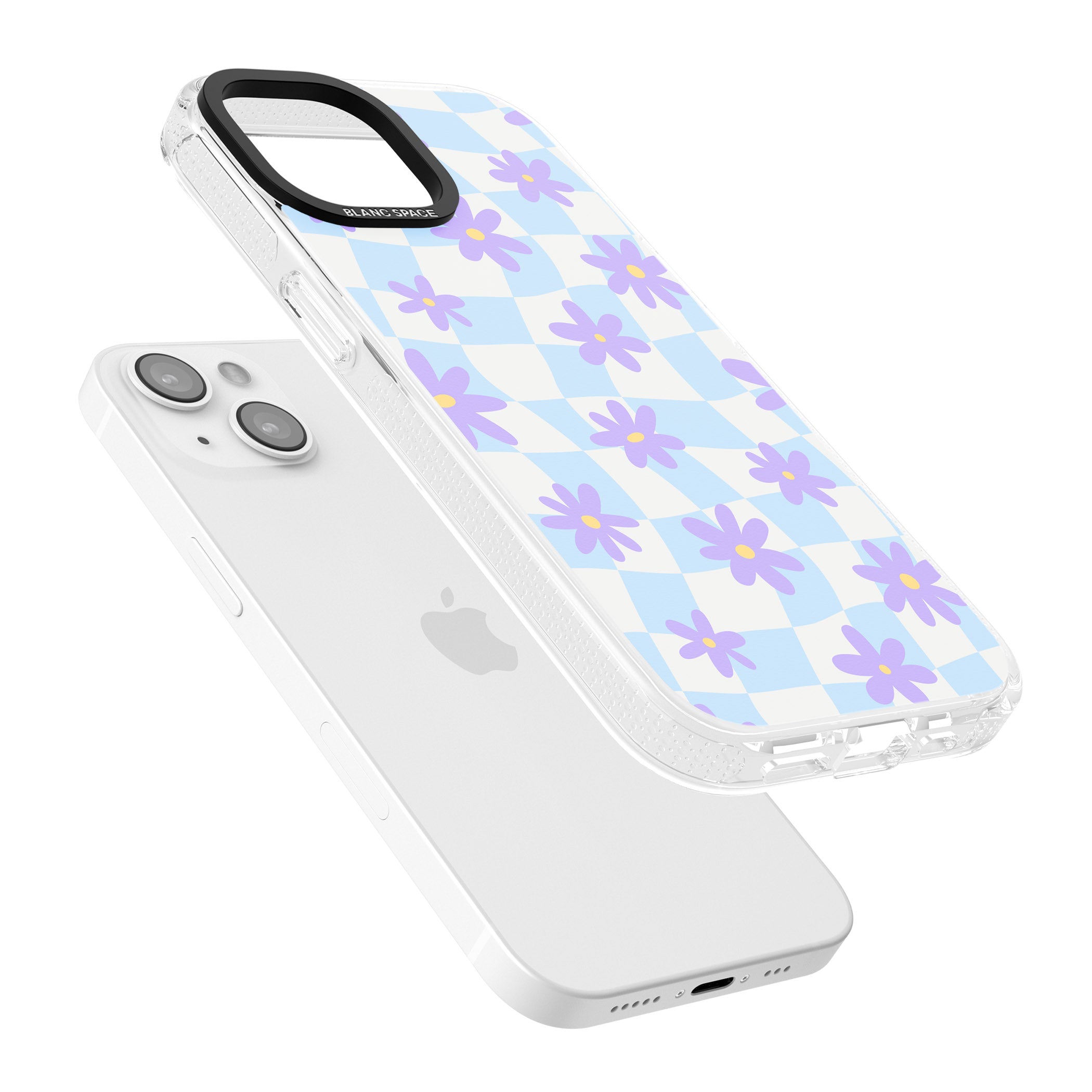 Serene Skies & Flowers iPhone 15 / 14 / 13 Clear Case Impact Air - Blanc Space