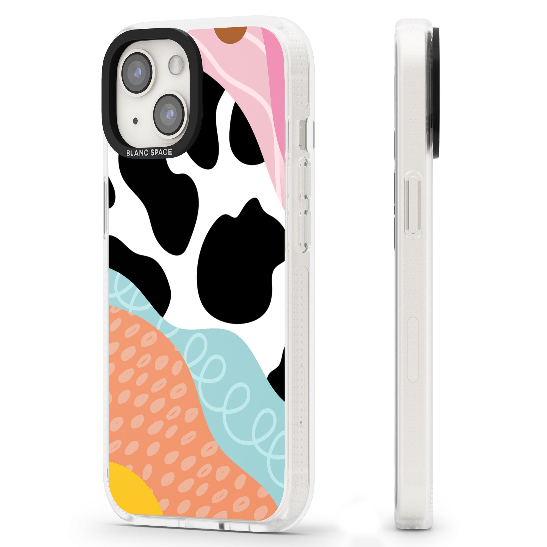 Abstract Elegance iPhone 15 / 14 / 13 Clear Case Impact Air - Blanc Space