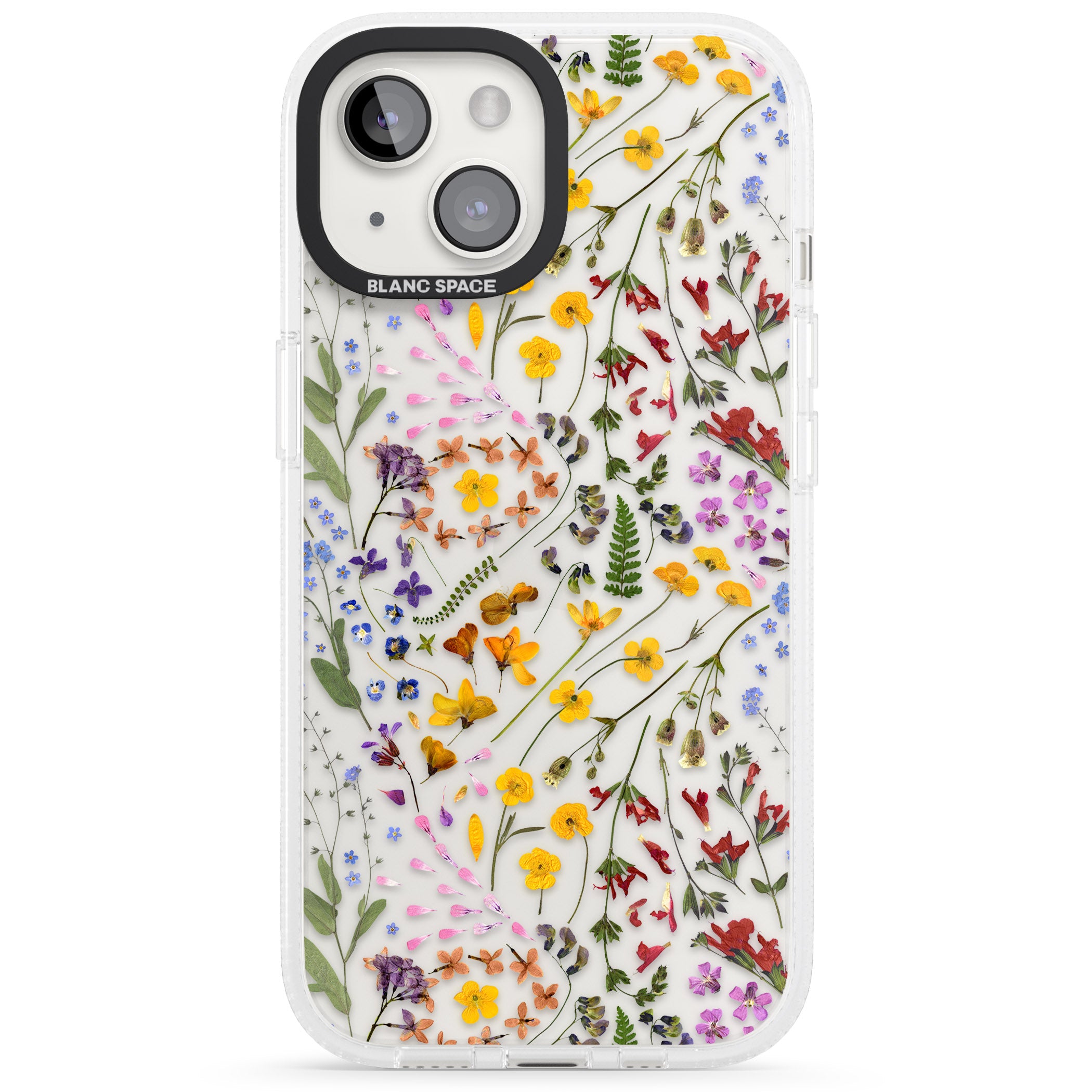 Wildflower iPhone 15 / 14 / 13 Clear Case Impact Air - Blanc Space