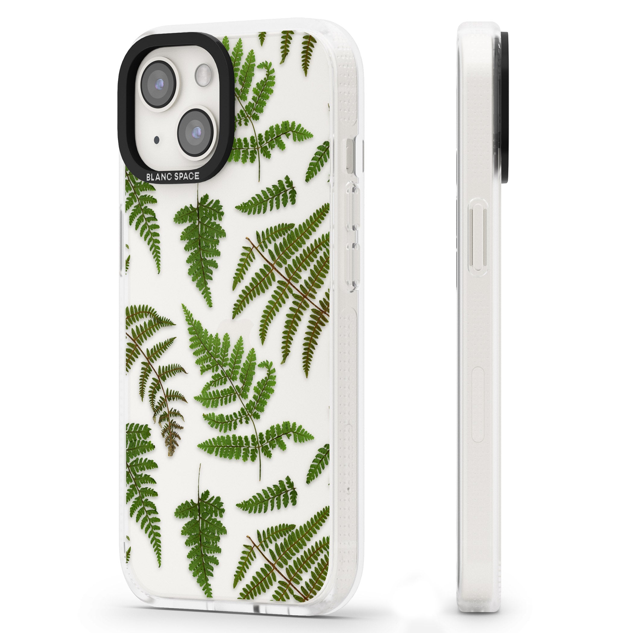 Leafy Ferns iPhone 15 / 14 / 13 Clear Case Impact Air - Blanc Space
