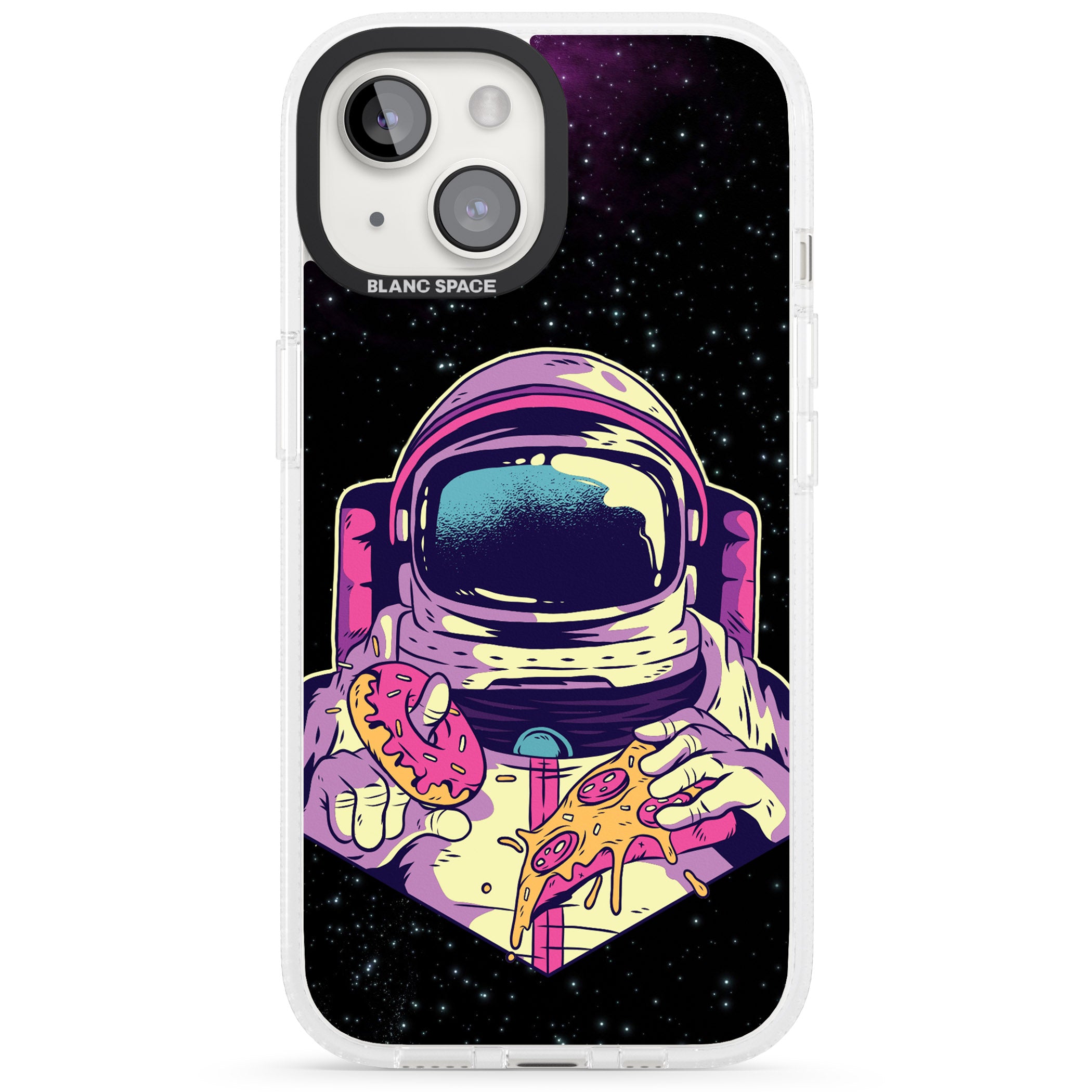 Astro Cheat Meal iPhone 15 / 14 / 13 Clear Case Impact Air - Blanc Space