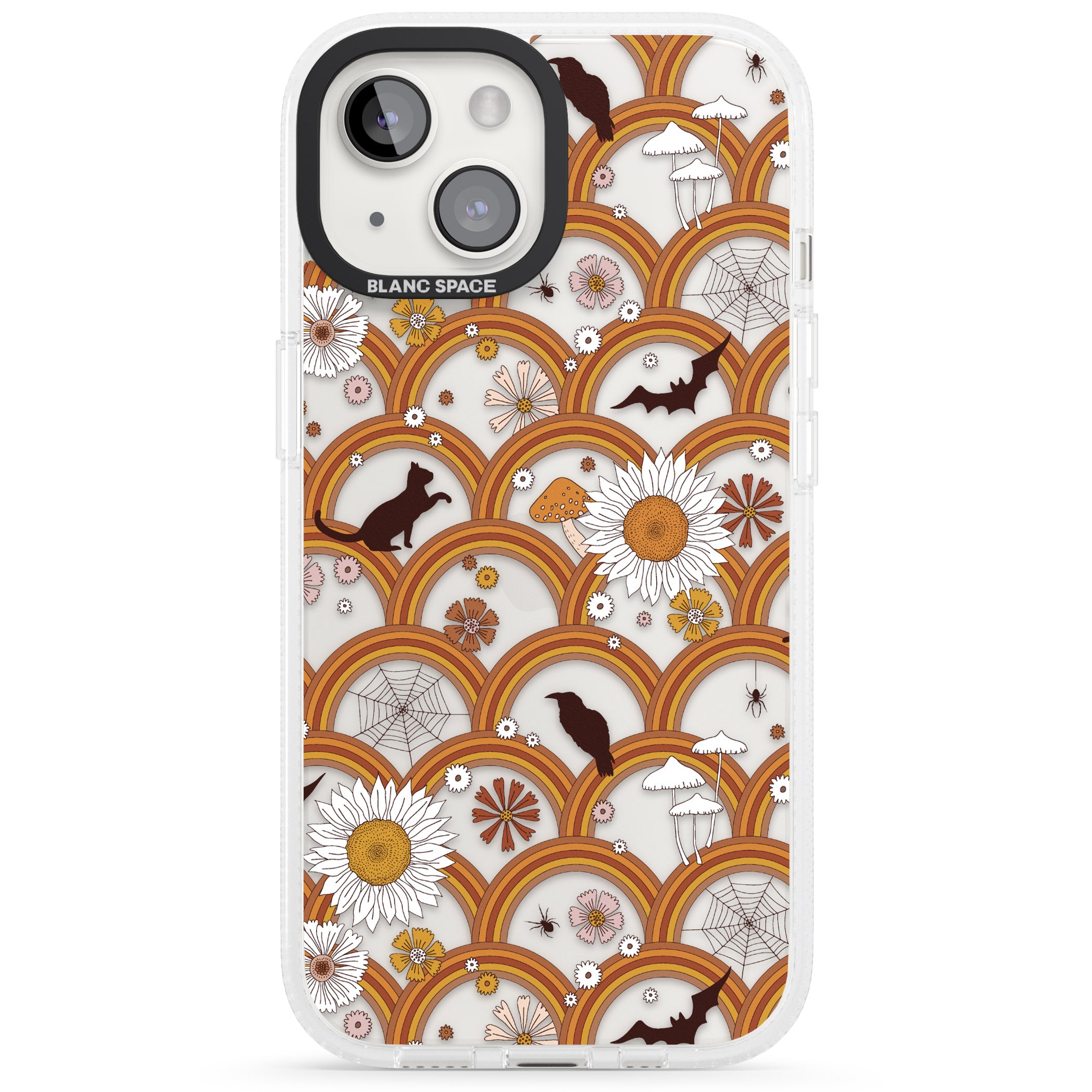 Halloween Rainbows iPhone 15 / 14 / 13 Clear Case Impact Air - Blanc Space