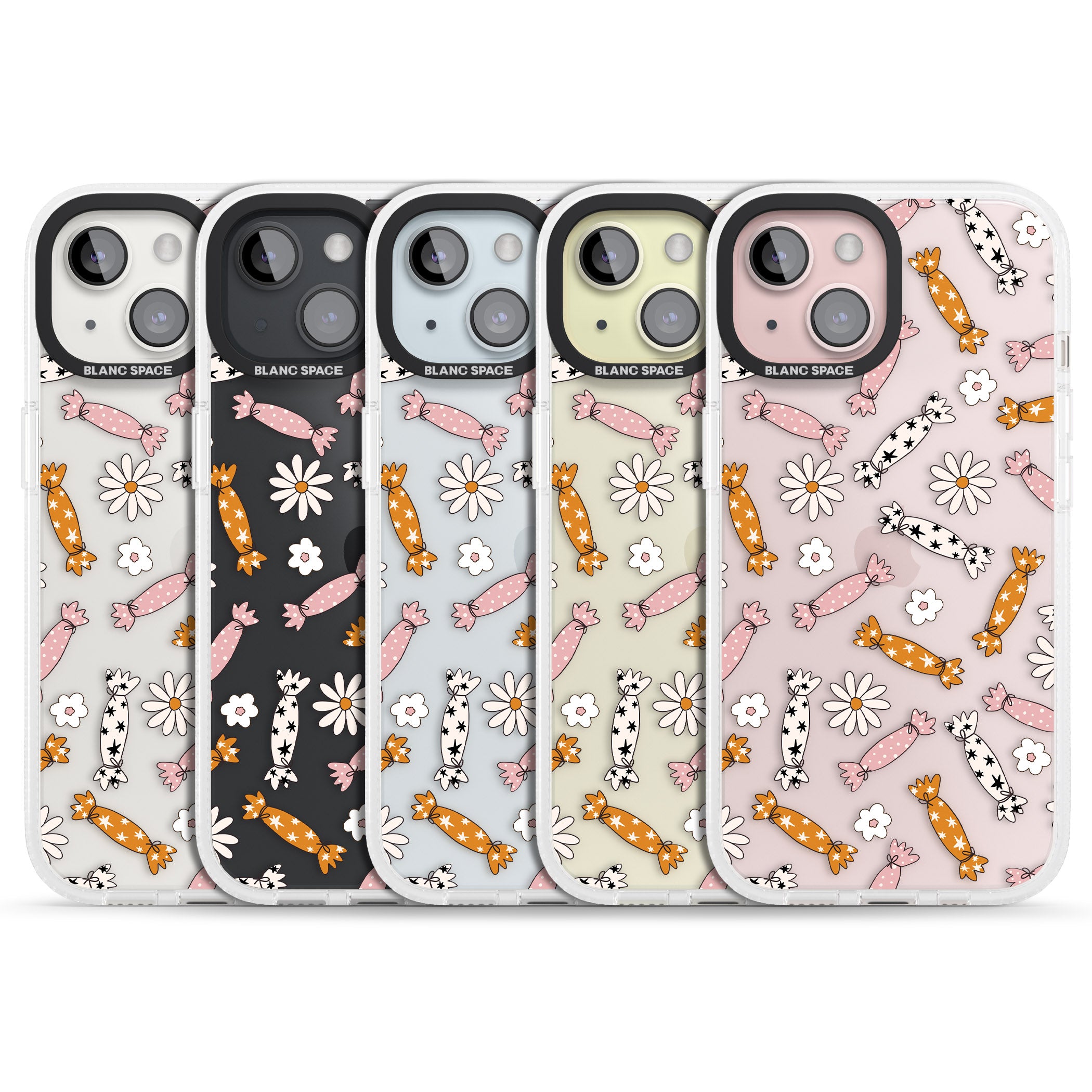 Floral Candy iPhone 15 / 14 / 13 Clear Case Impact Air - Blanc Space