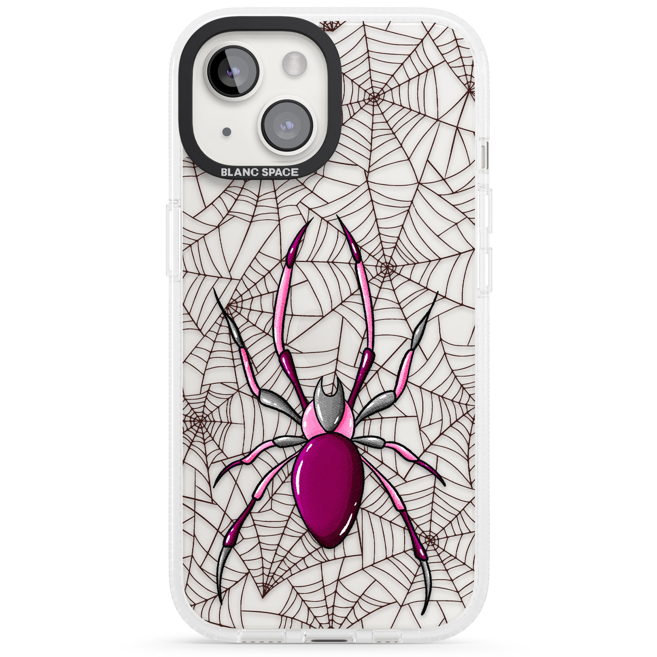Arachnophobia iPhone 15 / 14 / 13 Clear Case Impact Air - Blanc Space