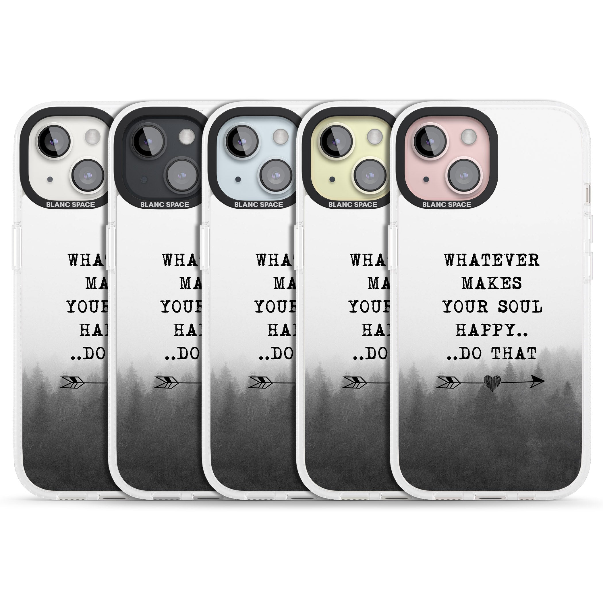 Whatever Makes Your Soul Quote iPhone 15 / 14 / 13 Clear Case Impact Air - Blanc Space