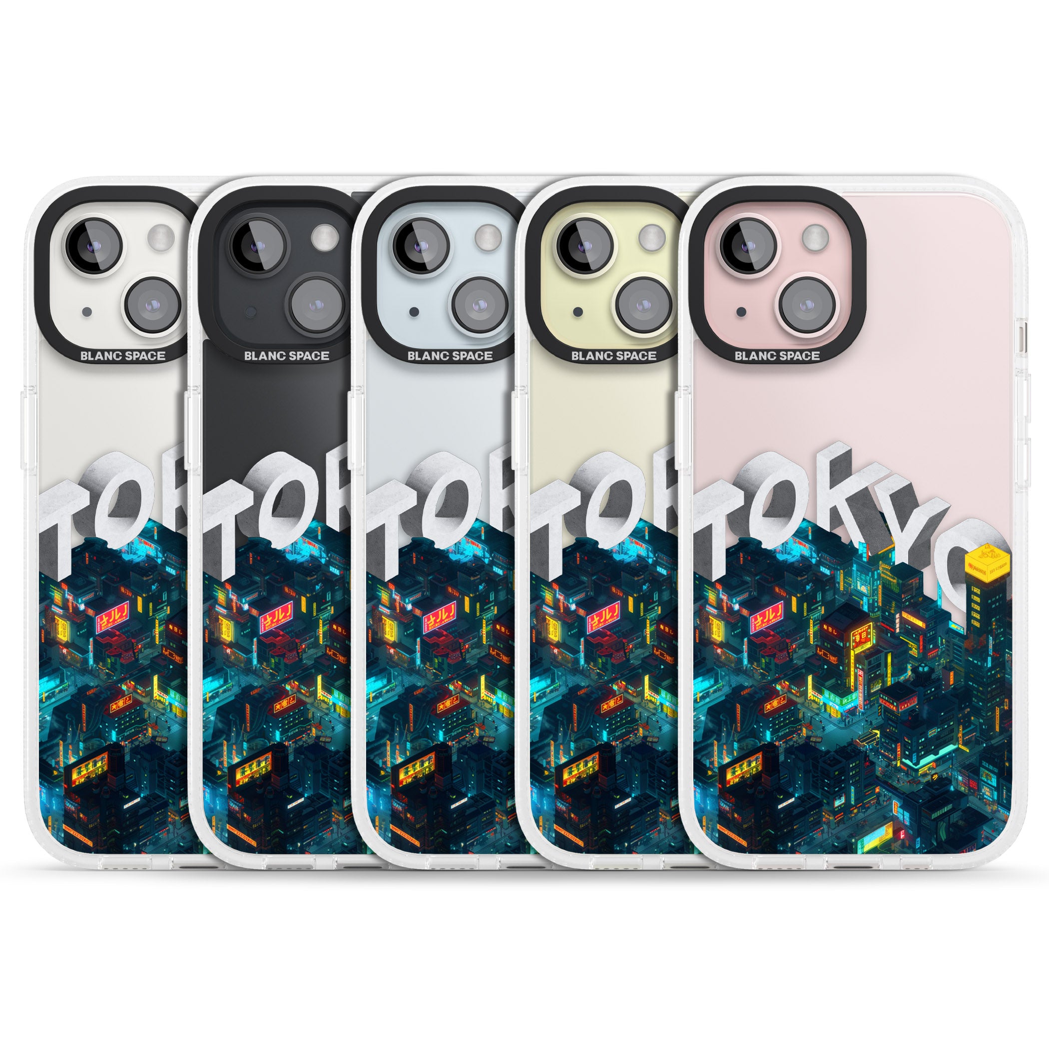 Tokyo iPhone 15 / 14 / 13 Clear Case Impact Air - Blanc Space