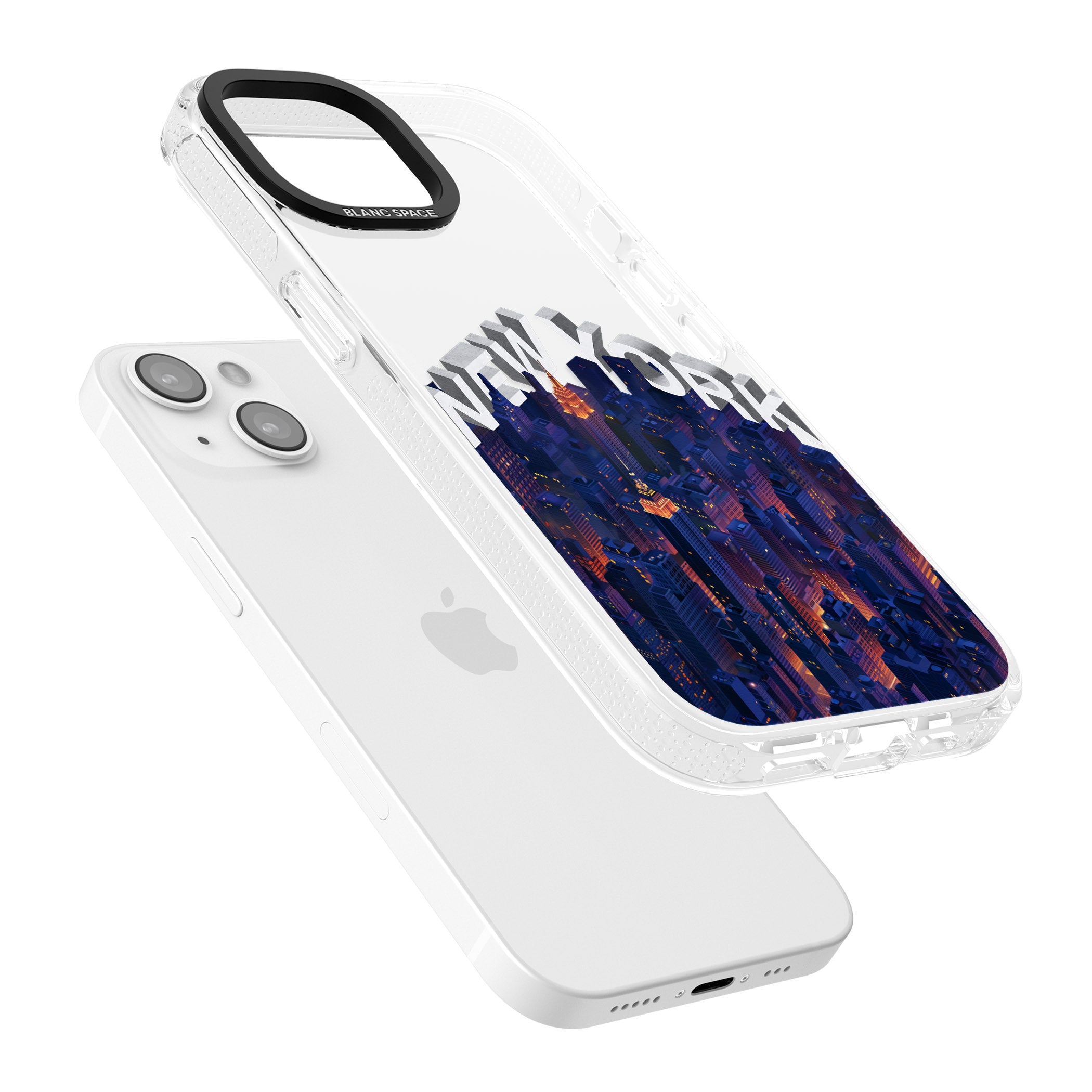 New York City iPhone 15 / 14 / 13 Clear Case Impact Air - Blanc Space