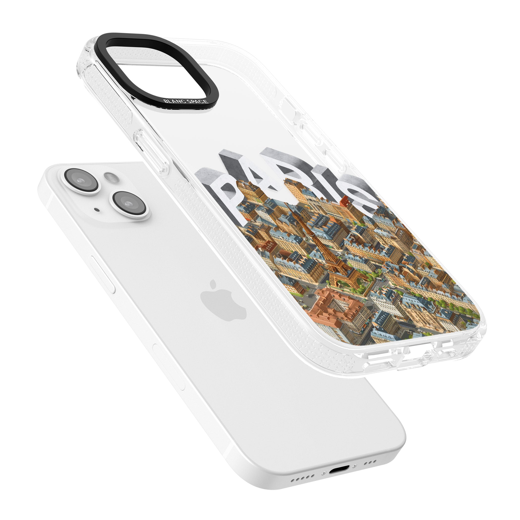 Paris iPhone 15 / 14 / 13 Clear Case Impact Air - Blanc Space