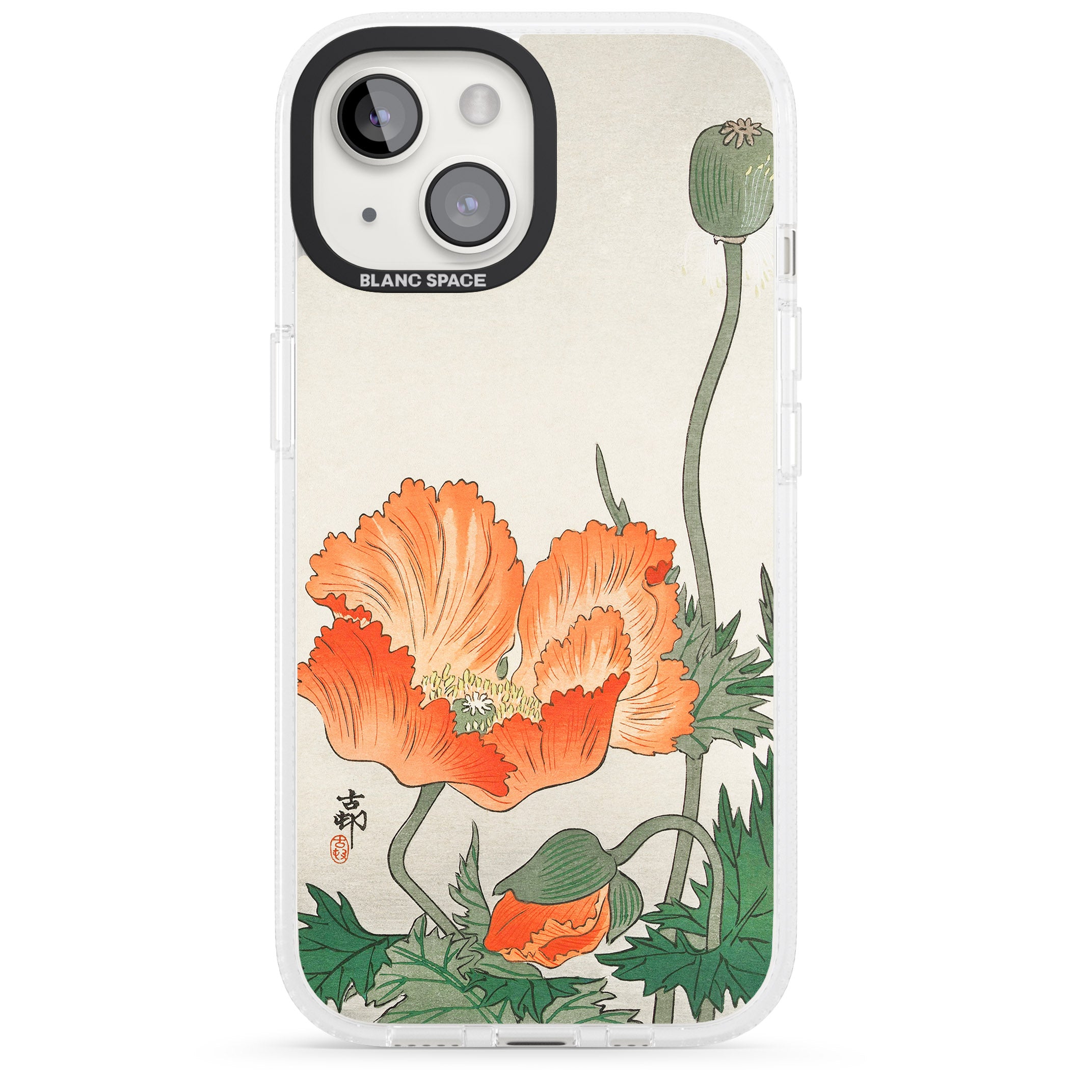 Birds and Plants by Ohara Koson iPhone 15 / 14 / 13 Clear Case Impact Air - Blanc Space