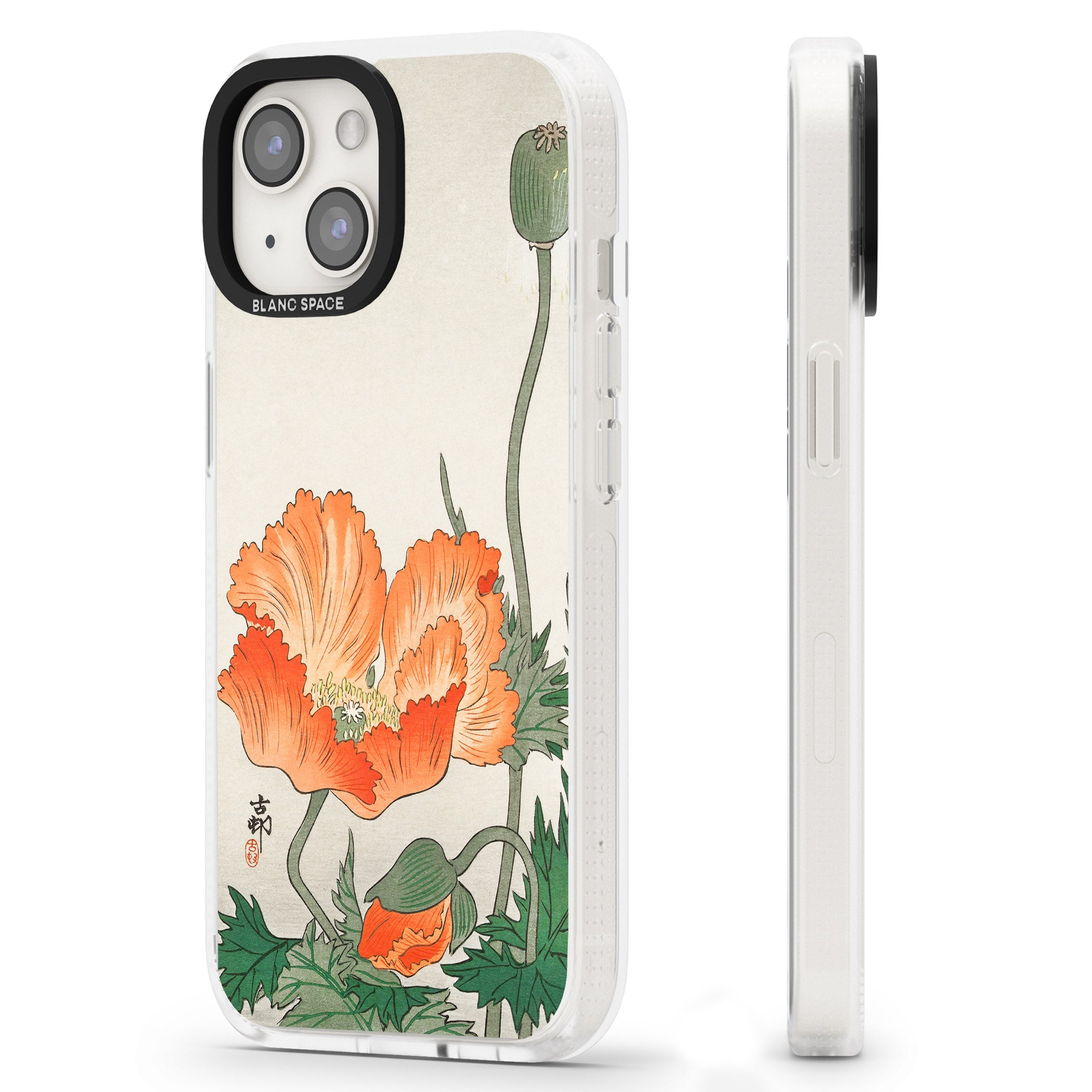Birds and Plants by Ohara Koson iPhone 15 / 14 / 13 Clear Case Impact Air - Blanc Space