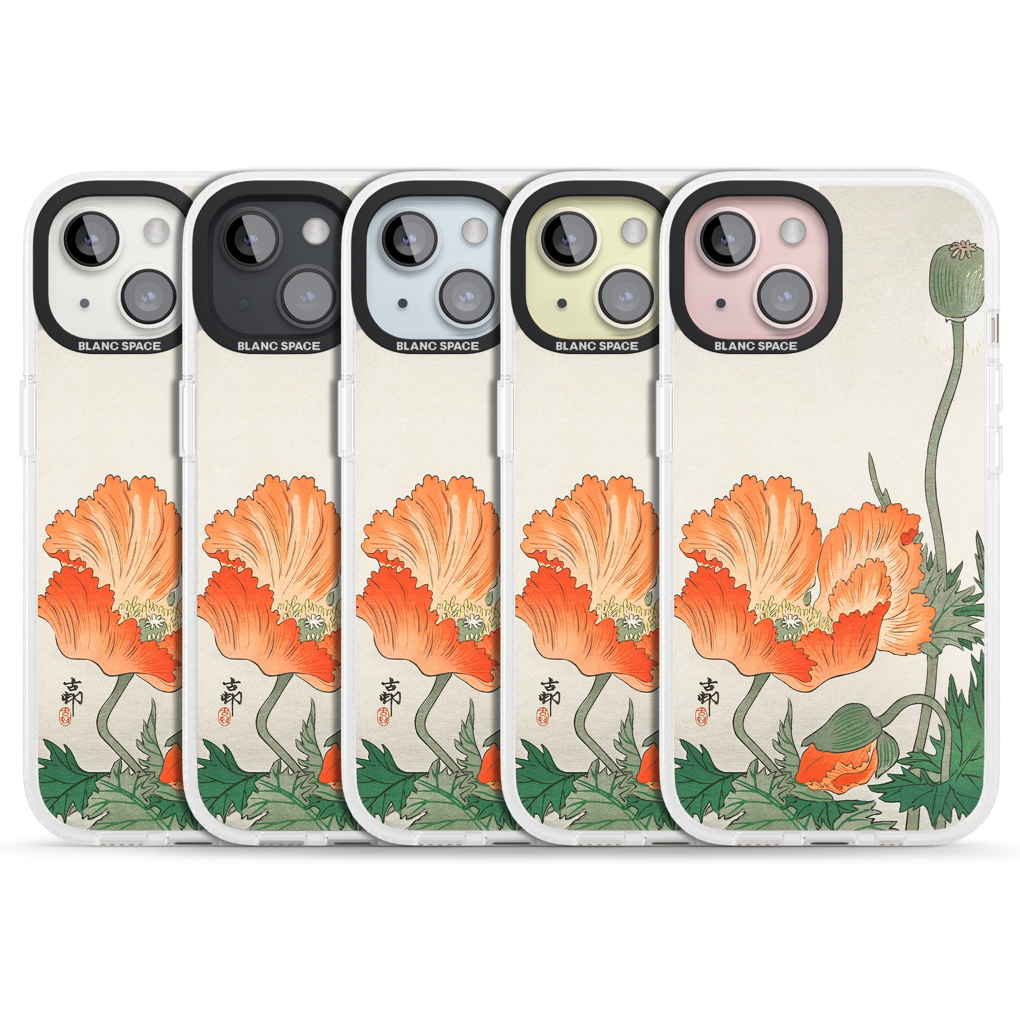 Birds and Plants by Ohara Koson iPhone 15 / 14 / 13 Clear Case Impact Air - Blanc Space