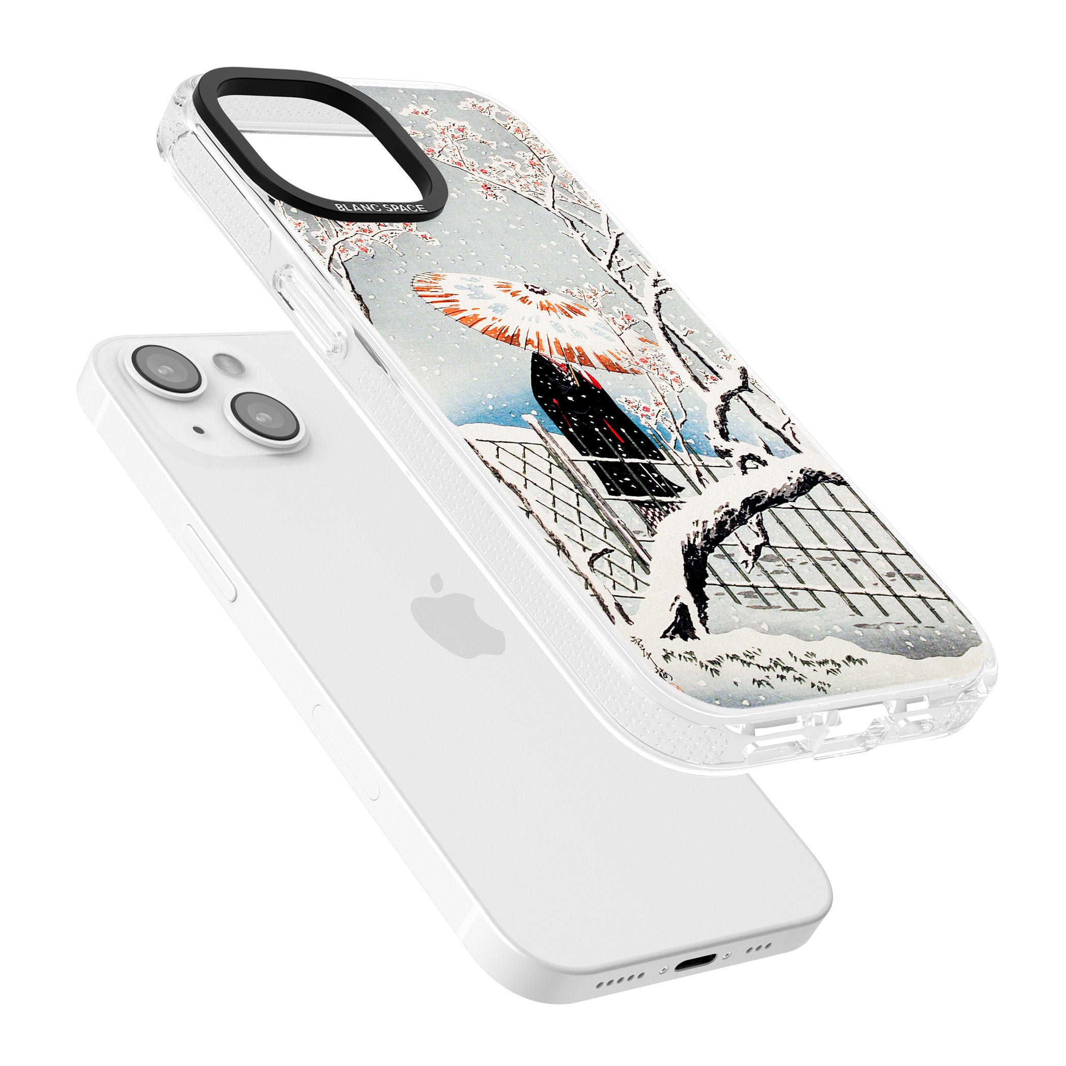 Plum Tree in Snow by Hiroaki Takahashi iPhone 15 / 14 / 13 Clear Case Impact Air - Blanc Space