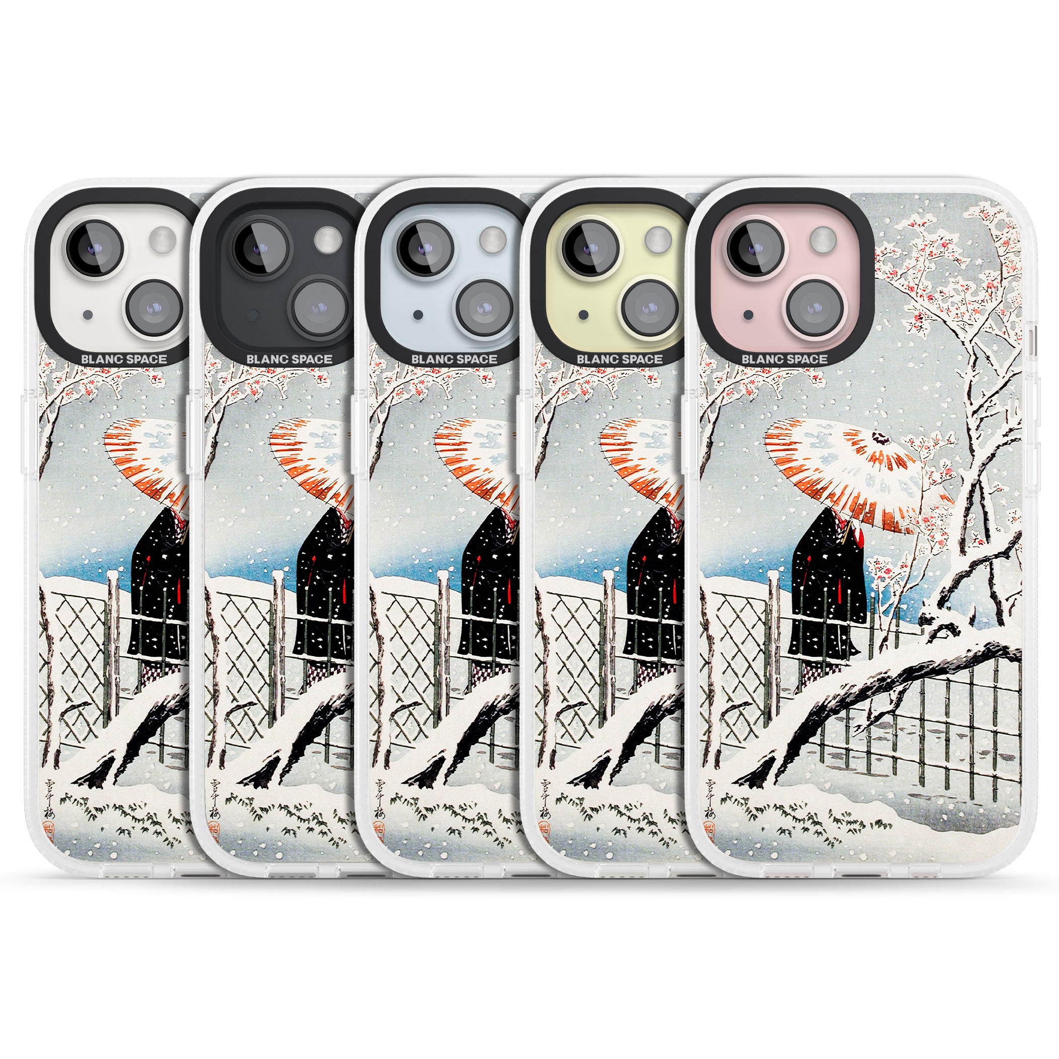 Plum Tree in Snow by Hiroaki Takahashi iPhone 15 / 14 / 13 Clear Case Impact Air - Blanc Space
