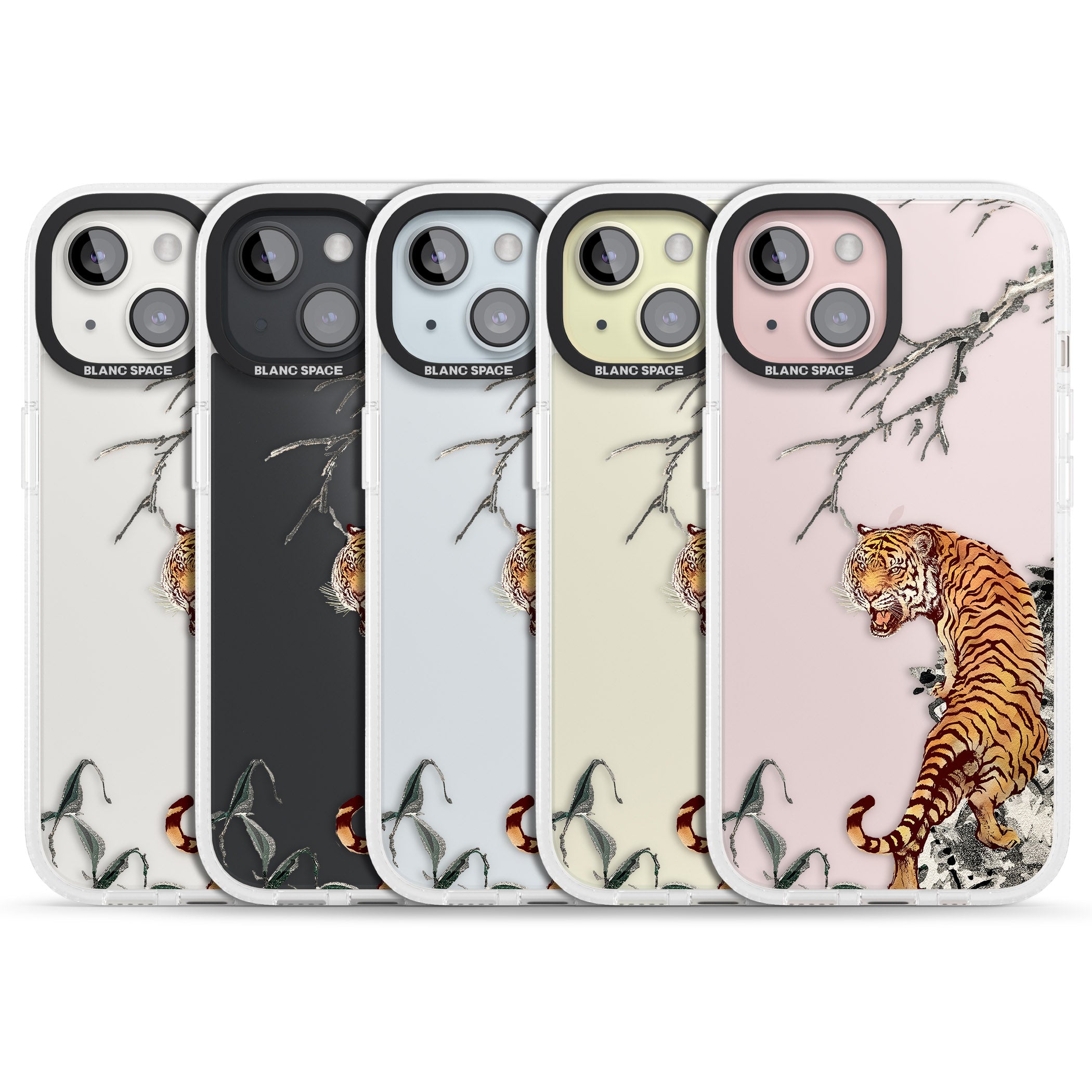 Roaring Tiger iPhone 15 / 14 / 13 Clear Case Impact Air - Blanc Space
