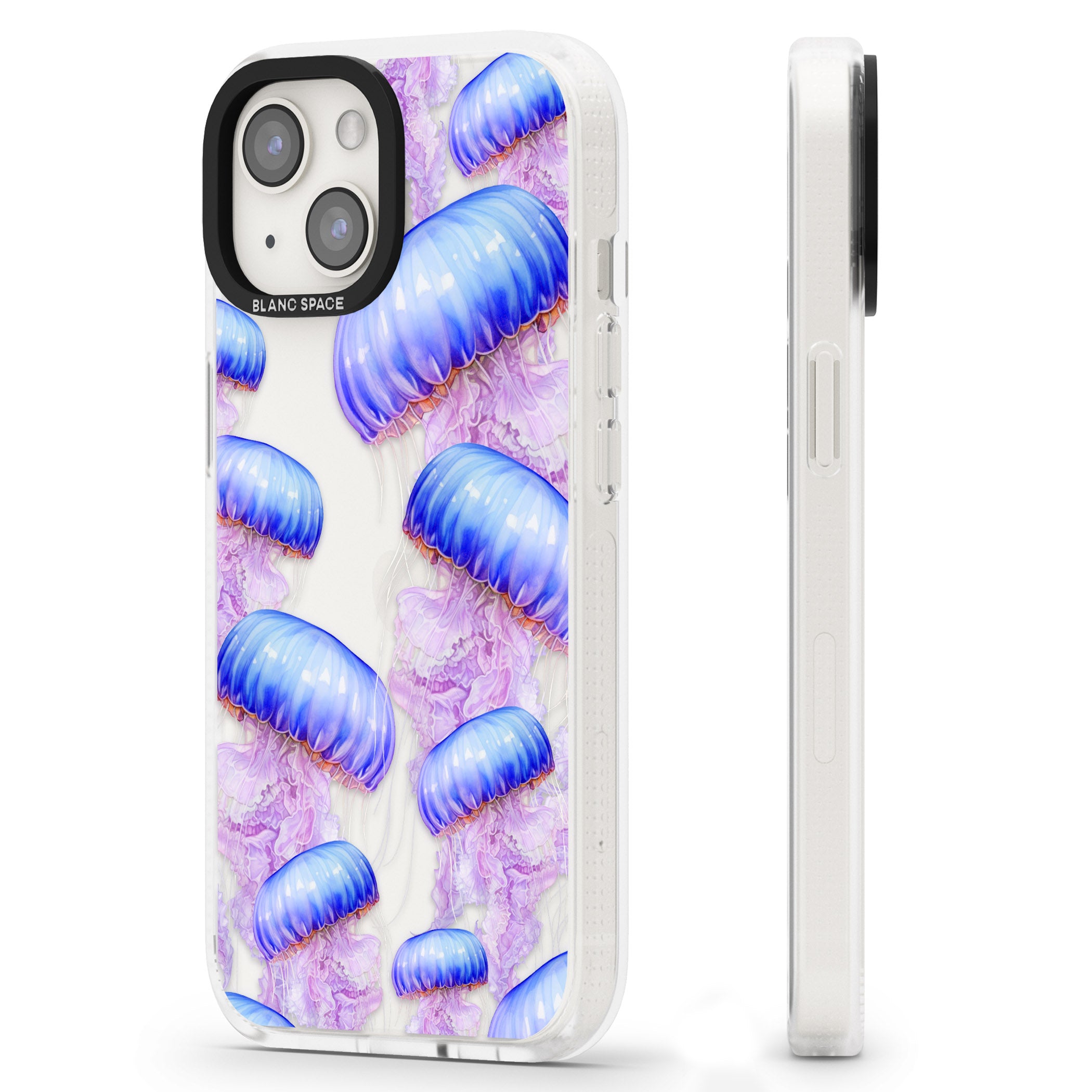 Jellyfish iPhone 15 / 14 / 13 Clear Case Impact Air - Blanc Space