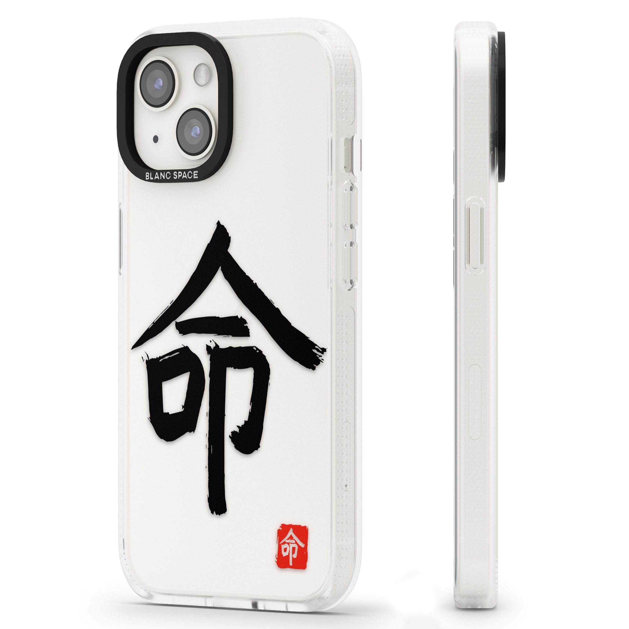 Japanese Kanji - Life iPhone 15 / 14 / 13 Clear Case Impact Air - Blanc Space
