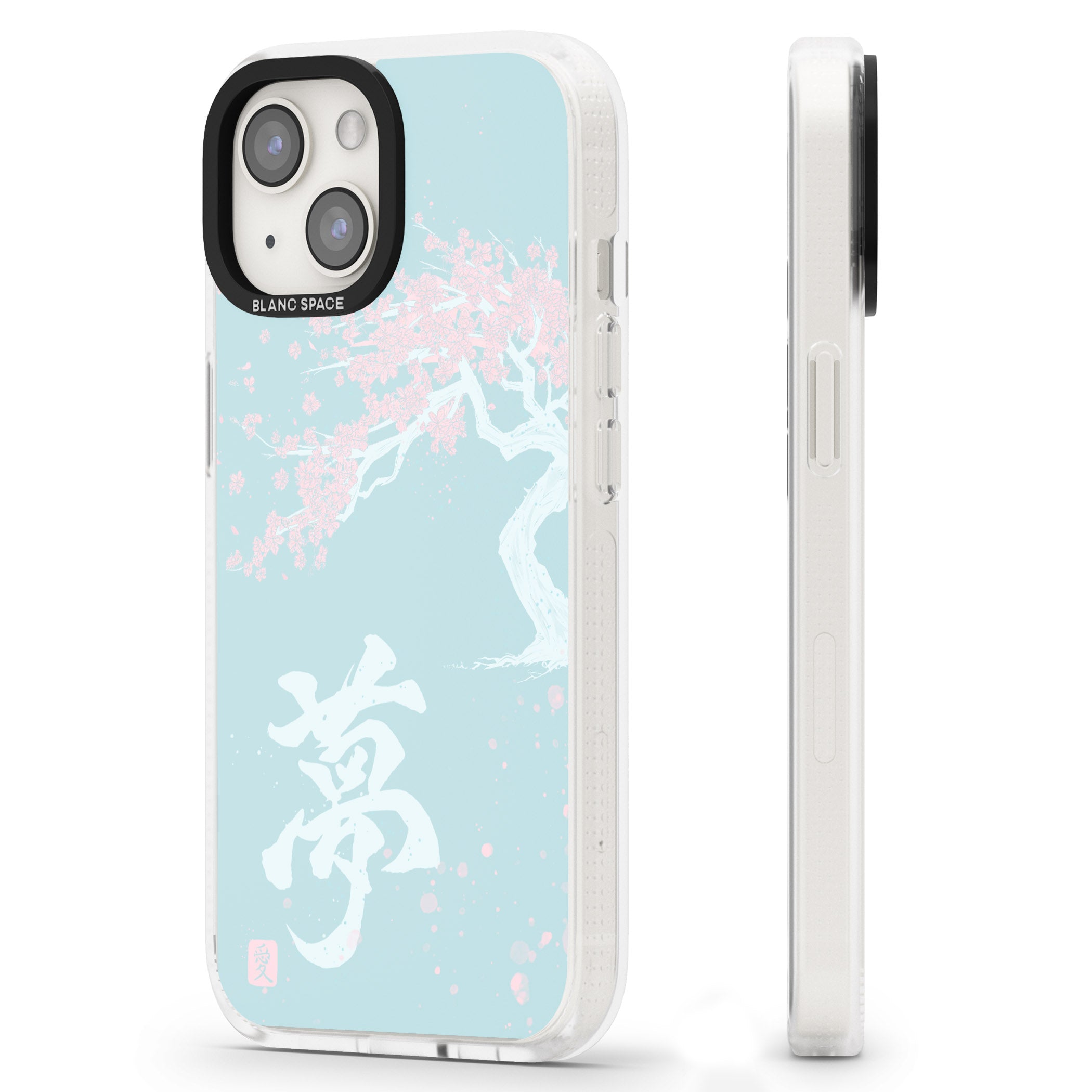 Dreams & Cherry Blossom iPhone 15 / 14 / 13 Clear Case Impact Air - Blanc Space