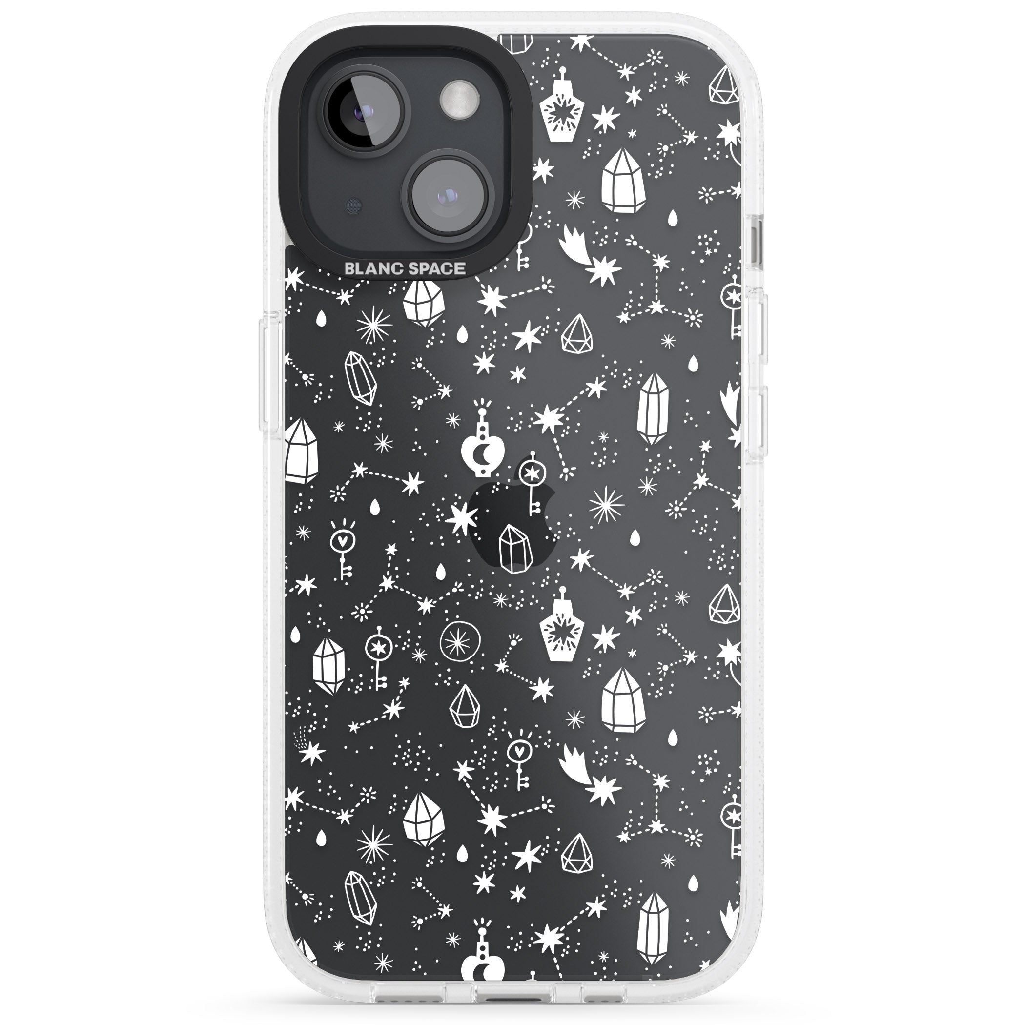 White Magic iPhone 15 / 14 / 13 Clear Case Impact Air - Blanc Space