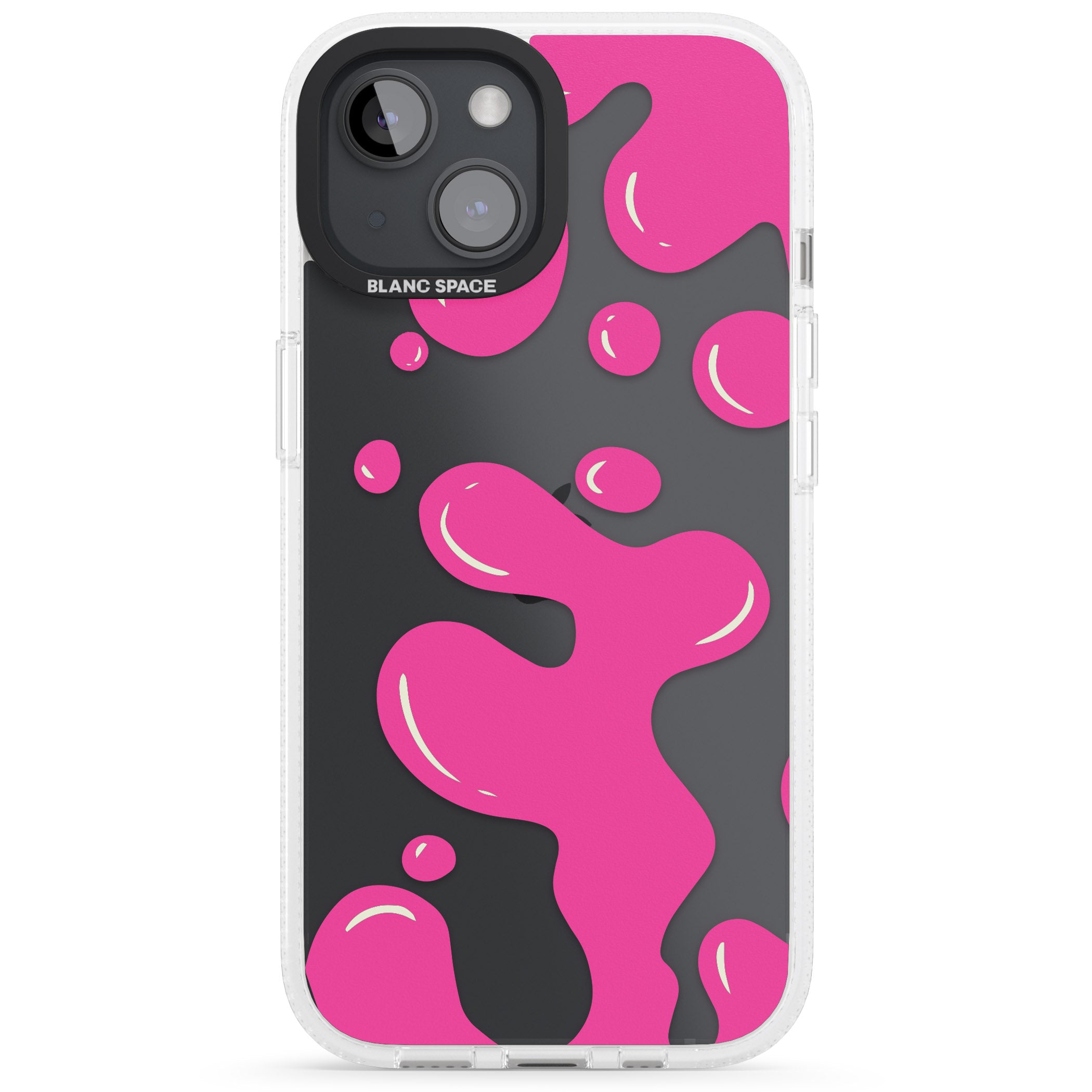 Pink Lava Lamp iPhone 15 / 14 / 13 Clear Case Impact Air - Blanc Space