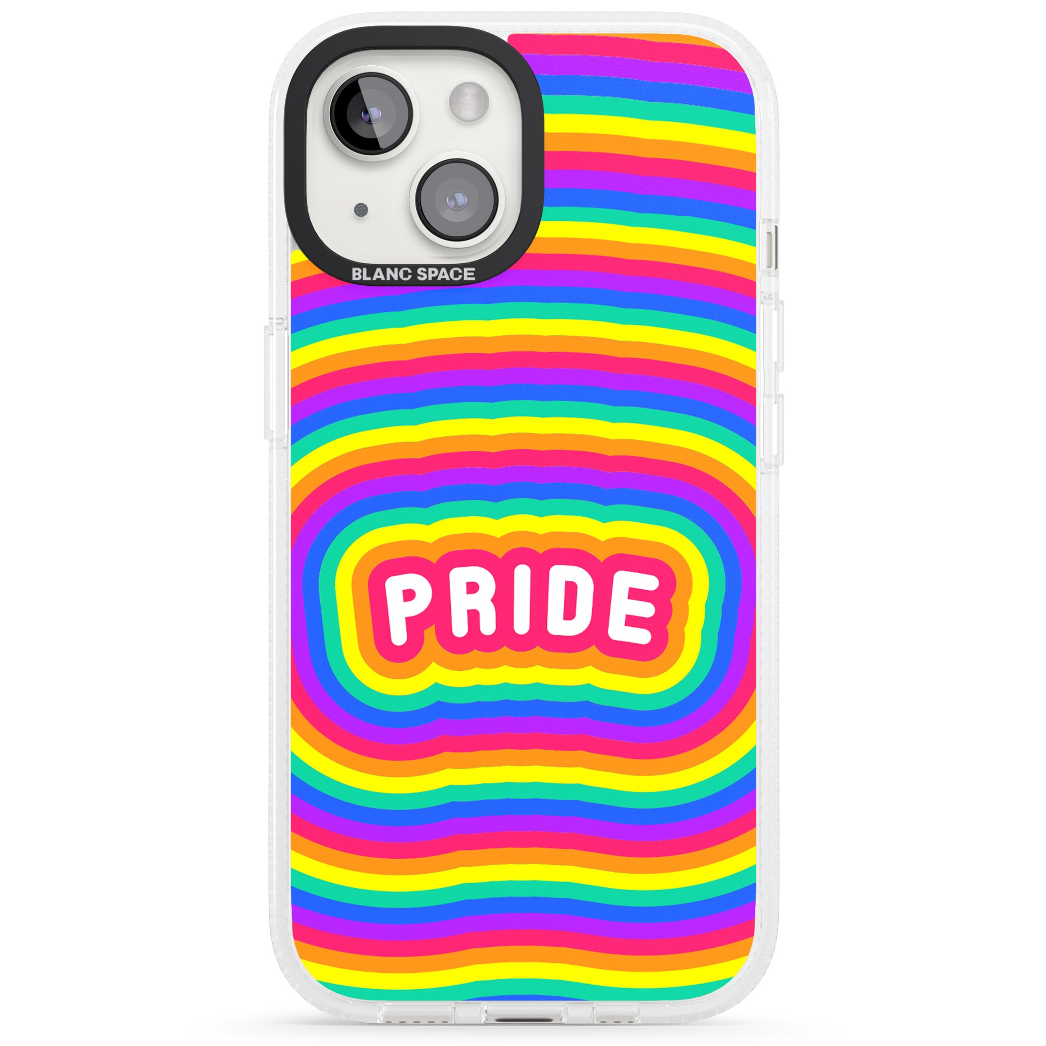 Pride iPhone 15 / 14 / 13 Clear Case Impact Air - Blanc Space