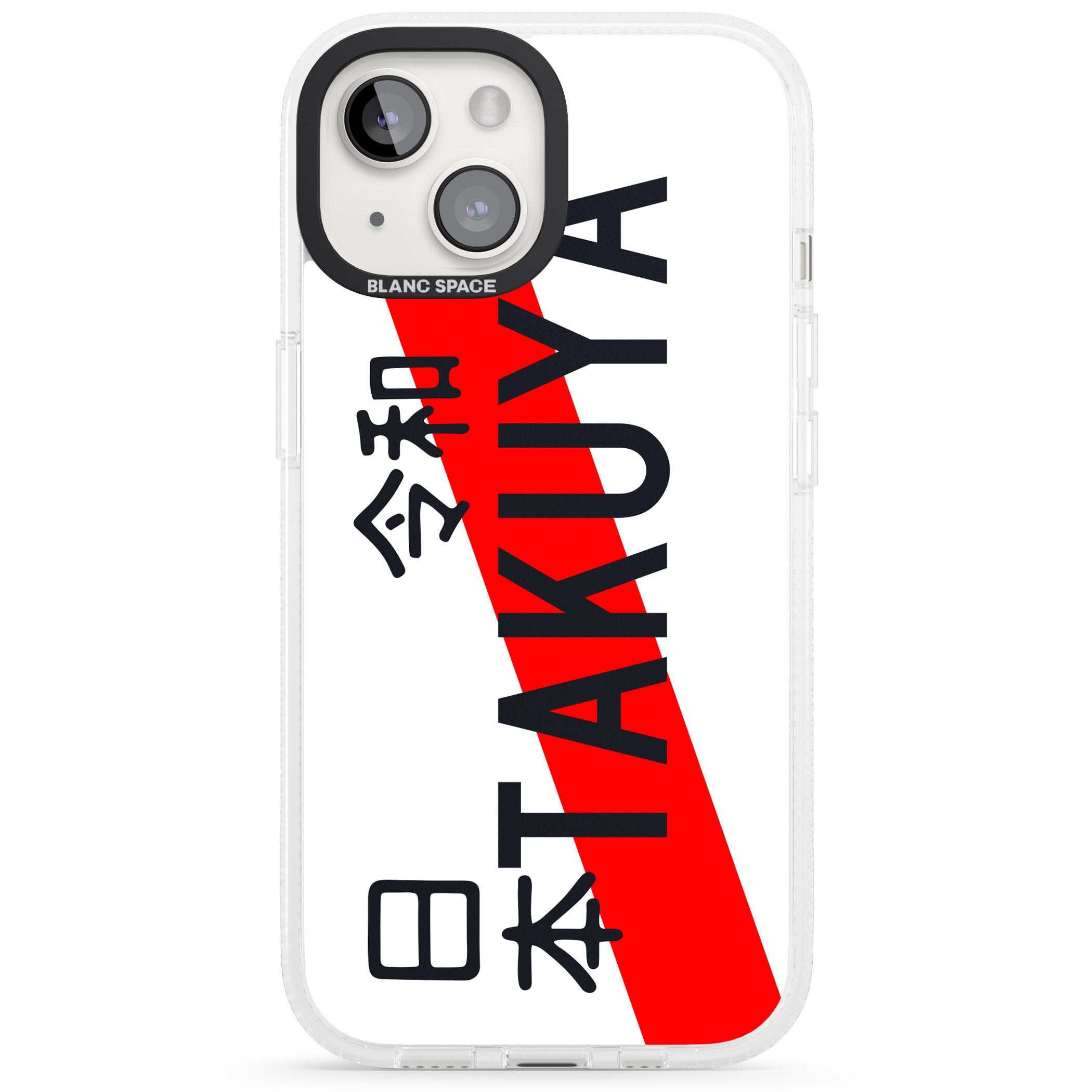 Japanese License Plate iPhone 15 / 14 / 13 Clear Case Impact Air - Blanc Space