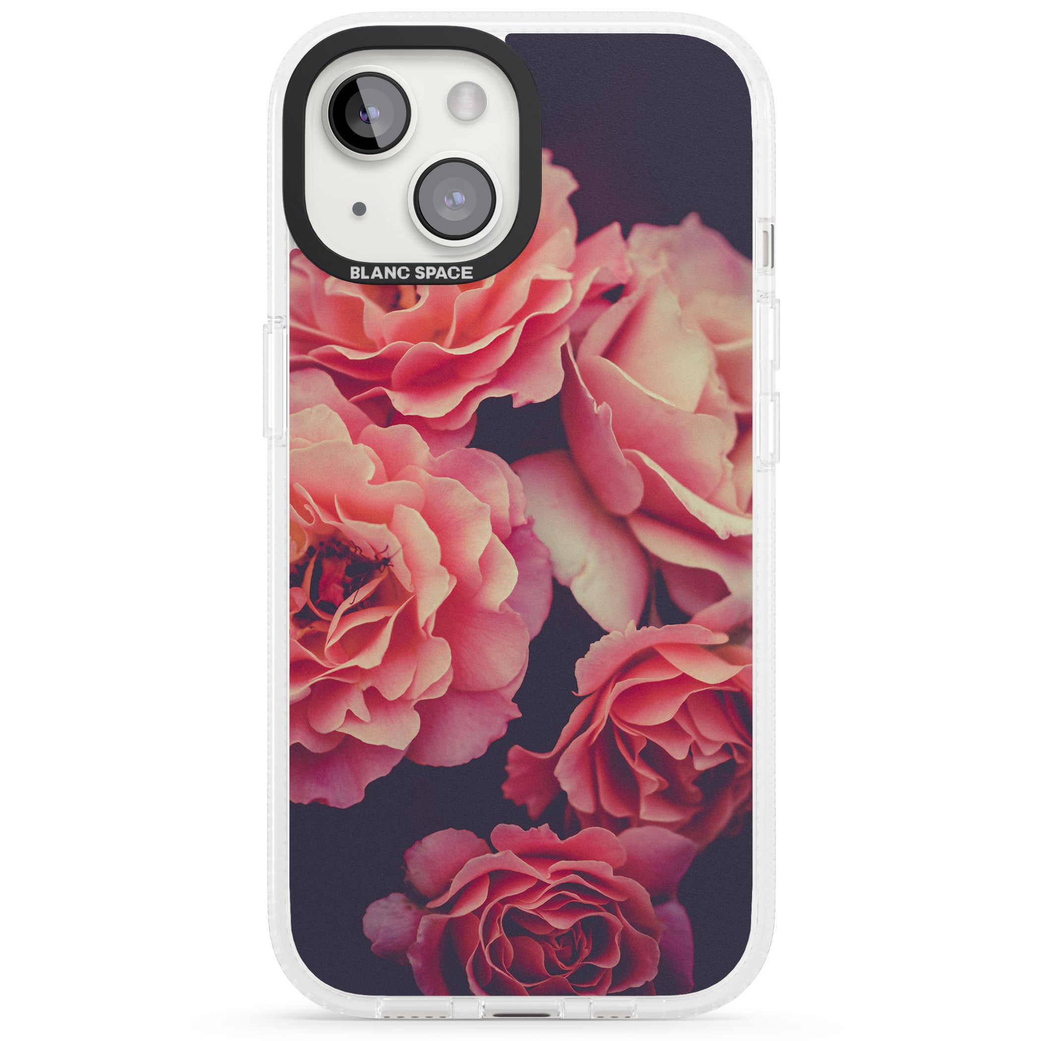 Pink Roses Photograph iPhone 15 / 14 / 13 Clear Case Impact Air - Blanc Space