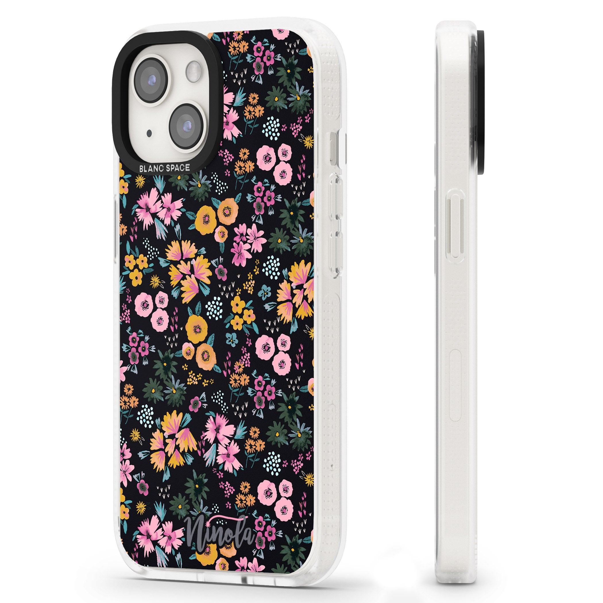 Little Flowers iPhone 15 / 14 / 13 Clear Case Impact Air - Blanc Space