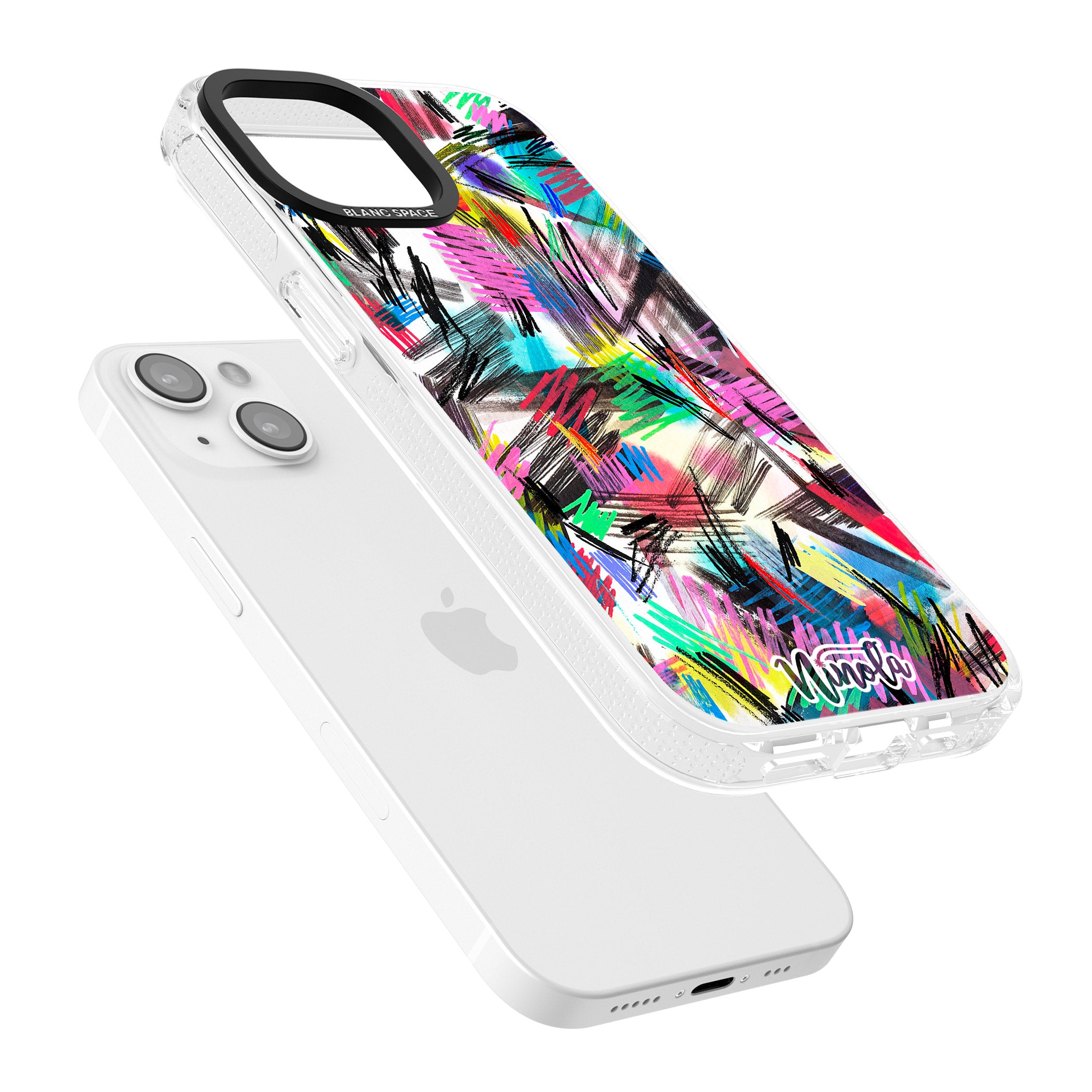 Wild Strokes iPhone 15 / 14 / 13 Clear Case Impact Air - Blanc Space