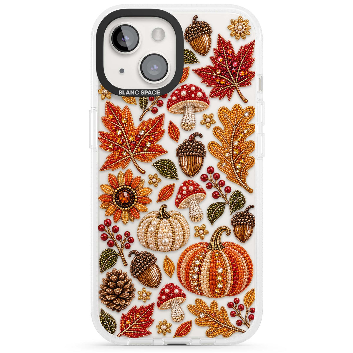 Beaded Autumn iPhone case | Clear Case Impact Air case for iPhone 15, iPhone 15 Plus