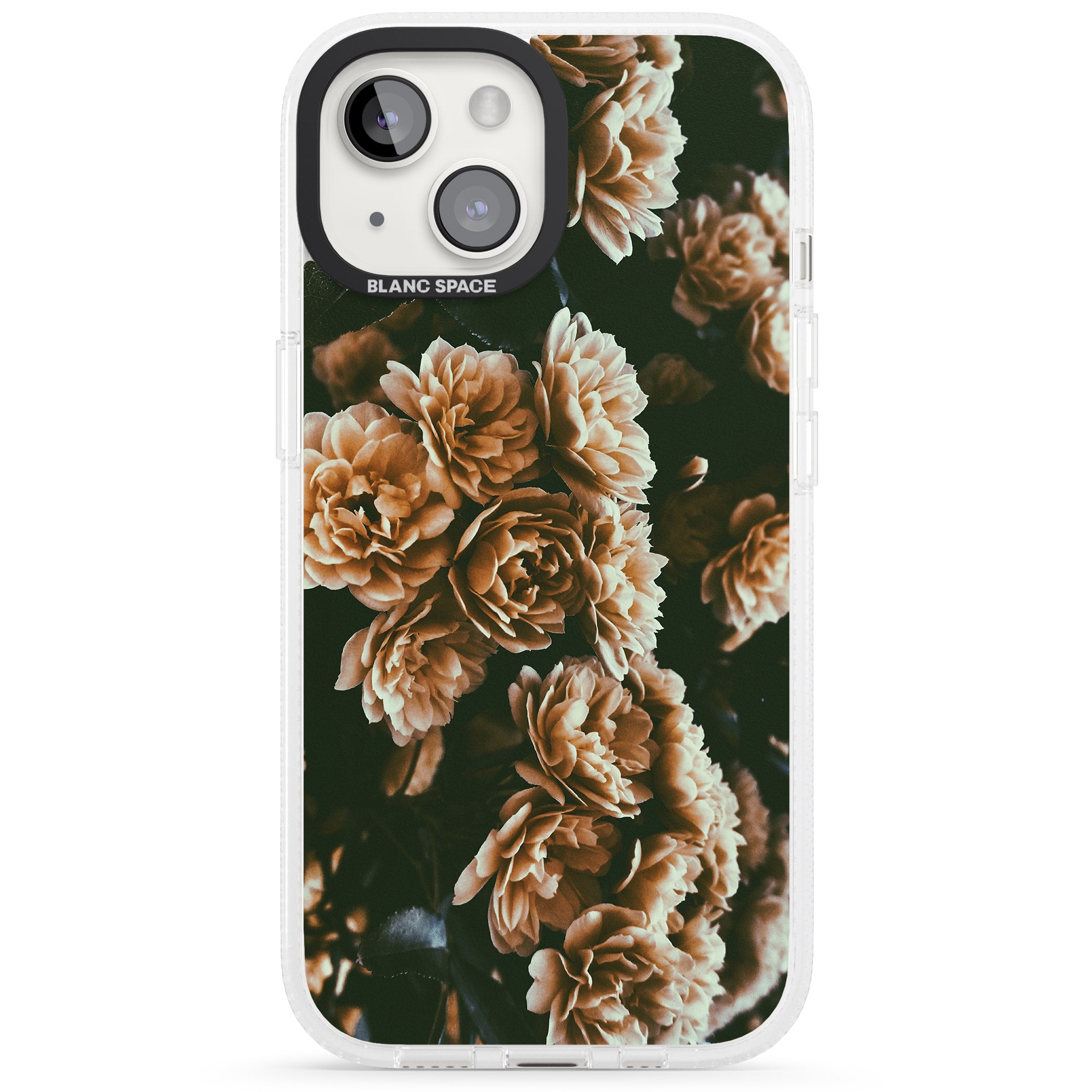White Peonies - Real Floral Photographs iPhone 15 / 14 / 13 Clear Case Impact Air - Blanc Space
