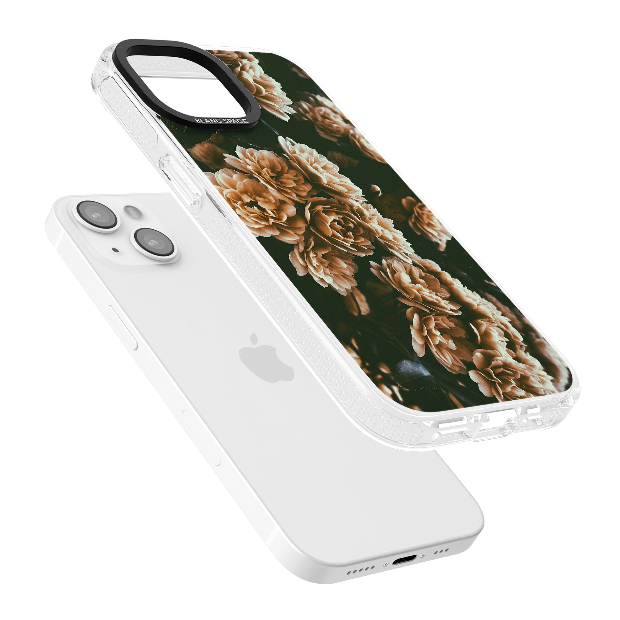 White Peonies - Real Floral Photographs iPhone 15 / 14 / 13 Clear Case Impact Air - Blanc Space