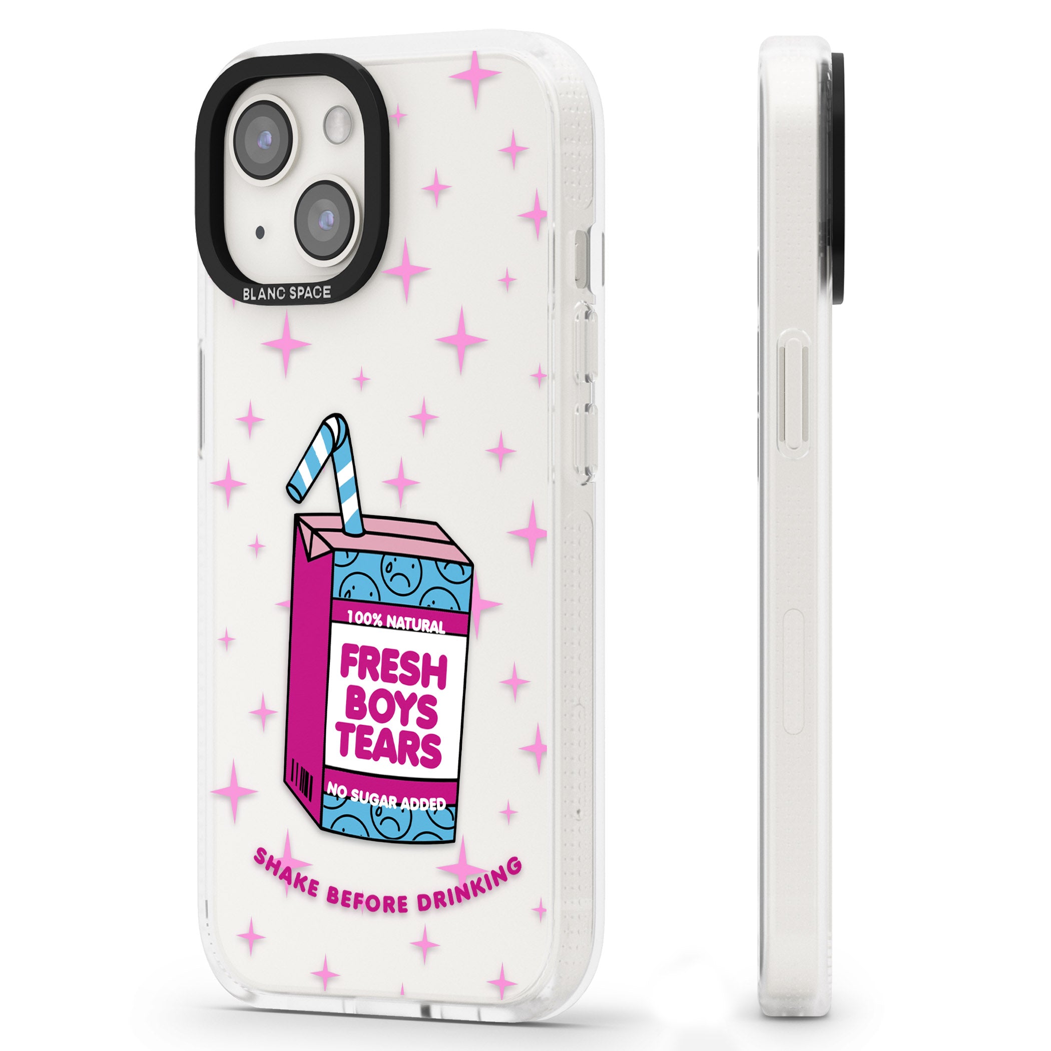 Boy Tears iPhone 15 / 14 / 13 Clear Case Impact Air - Blanc Space