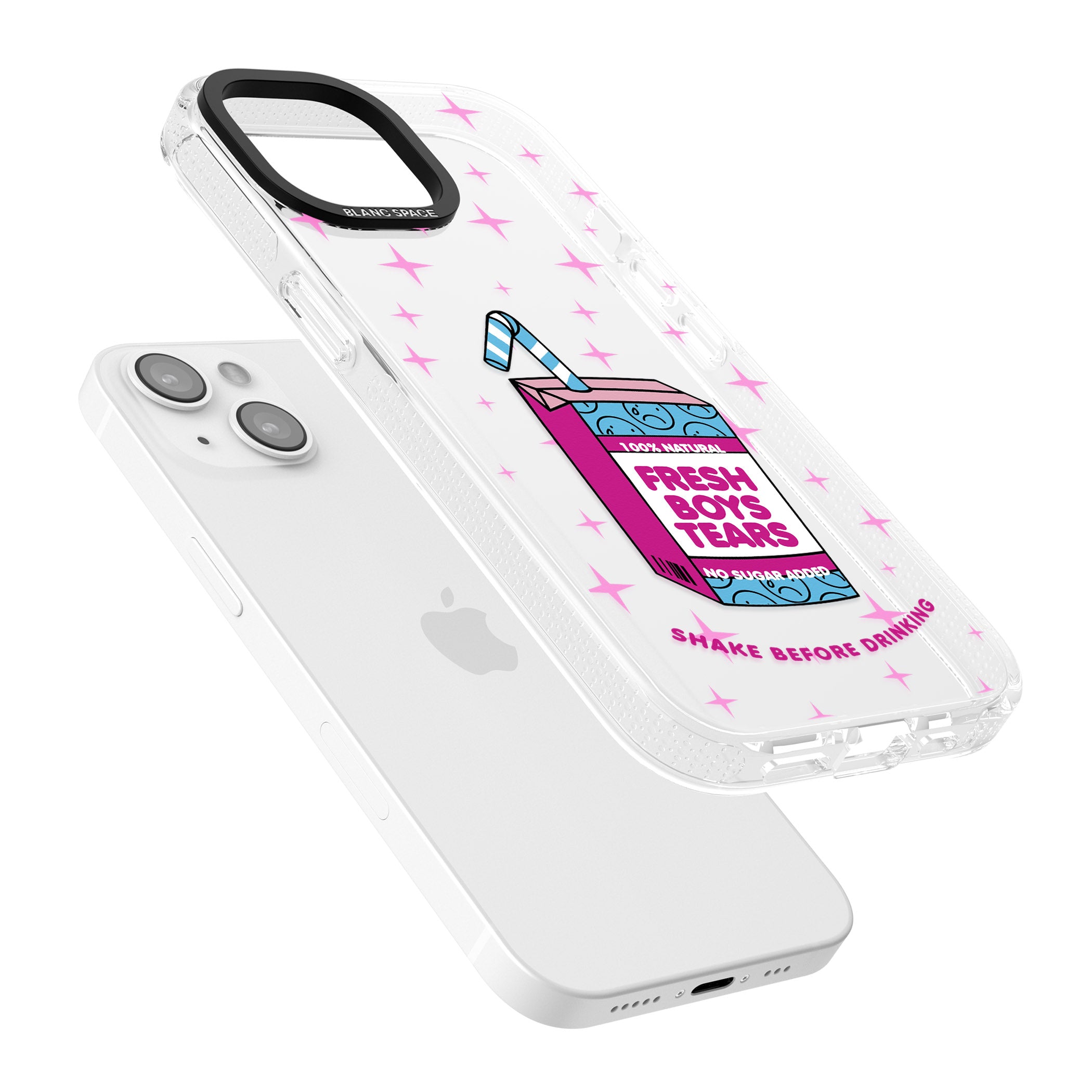 Boy Tears iPhone 15 / 14 / 13 Clear Case Impact Air - Blanc Space