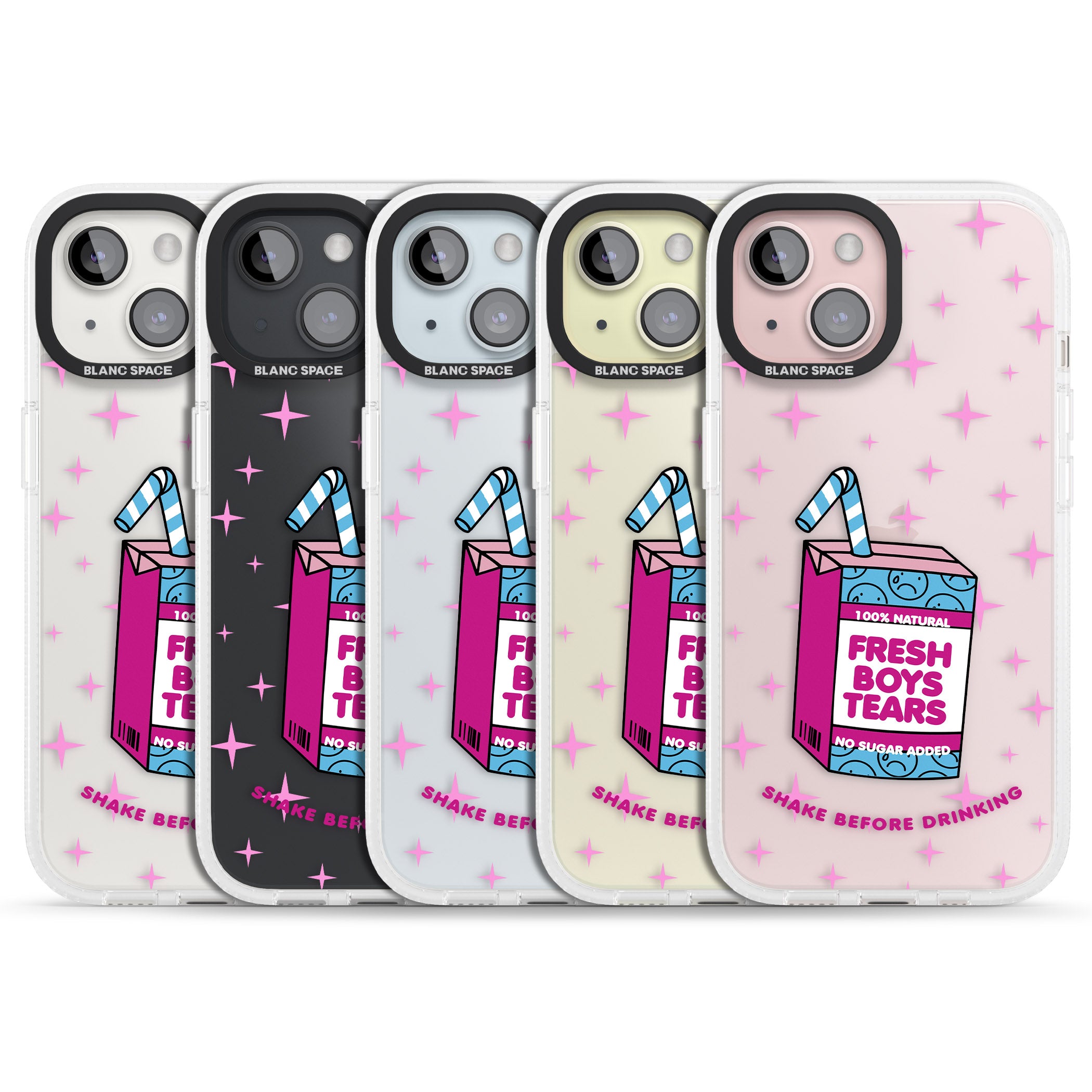 Boy Tears iPhone 15 / 14 / 13 Clear Case Impact Air - Blanc Space