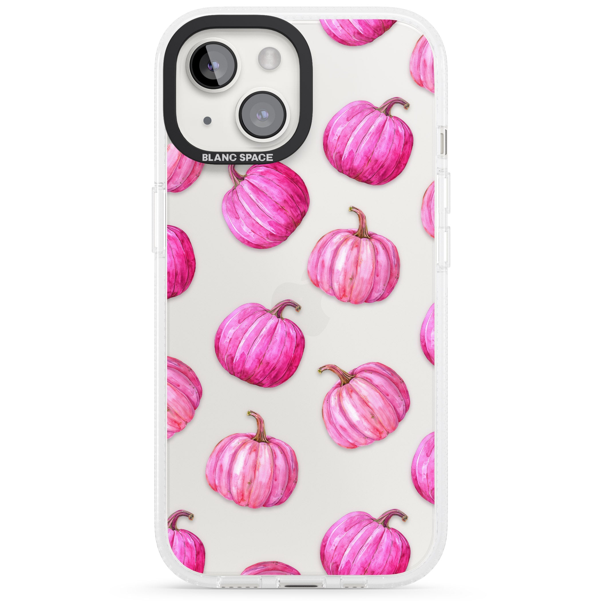 Pink Pumpkins iPhone 15 / 14 / 13 Clear Case Impact Air - Blanc Space