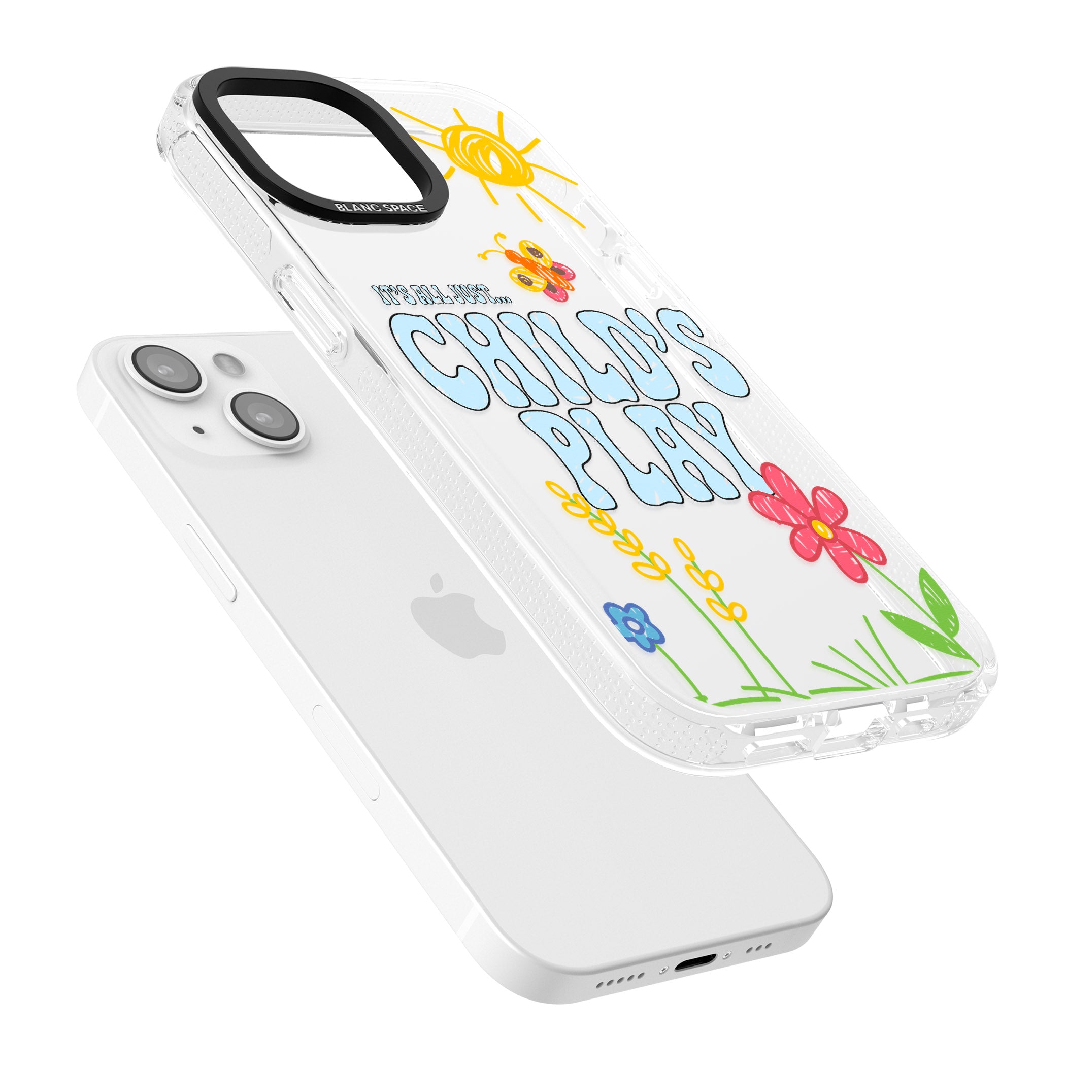 Child's Play iPhone 15 / 14 / 13 Clear Case Impact Air - Blanc Space