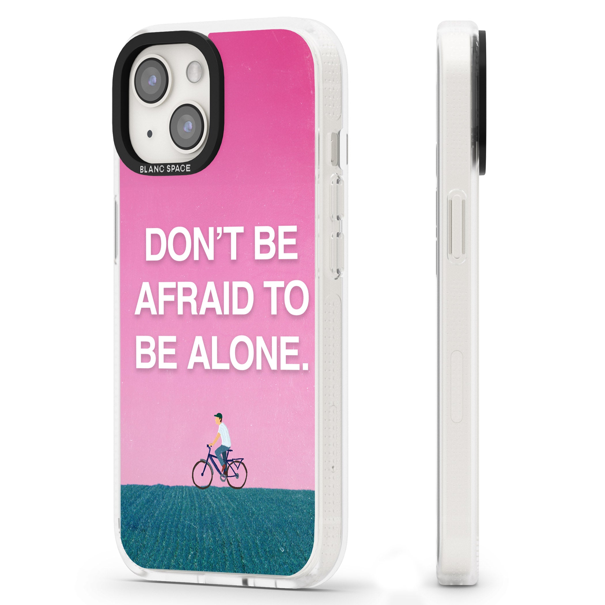 Don't be afraid to be alone iPhone 15 / 14 / 13 Clear Case Impact Air - Blanc Space