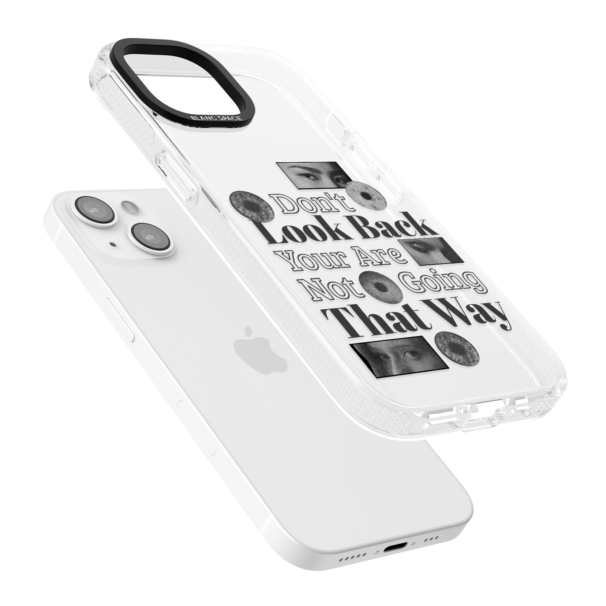 Don't Look Back iPhone 15 / 14 / 13 Clear Case Impact Air - Blanc Space
