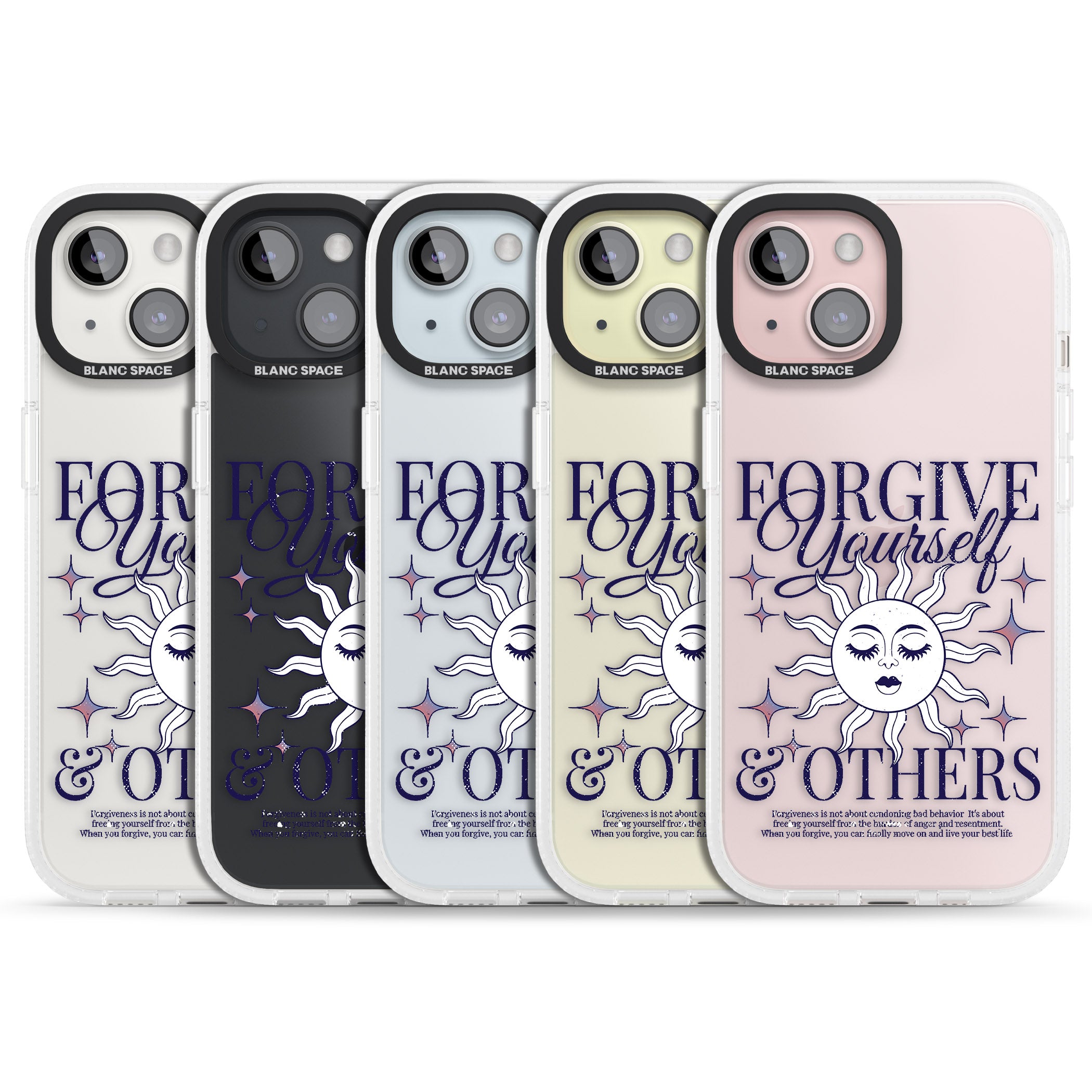 Forgiveness iPhone 15 / 14 / 13 Clear Case Impact Air - Blanc Space