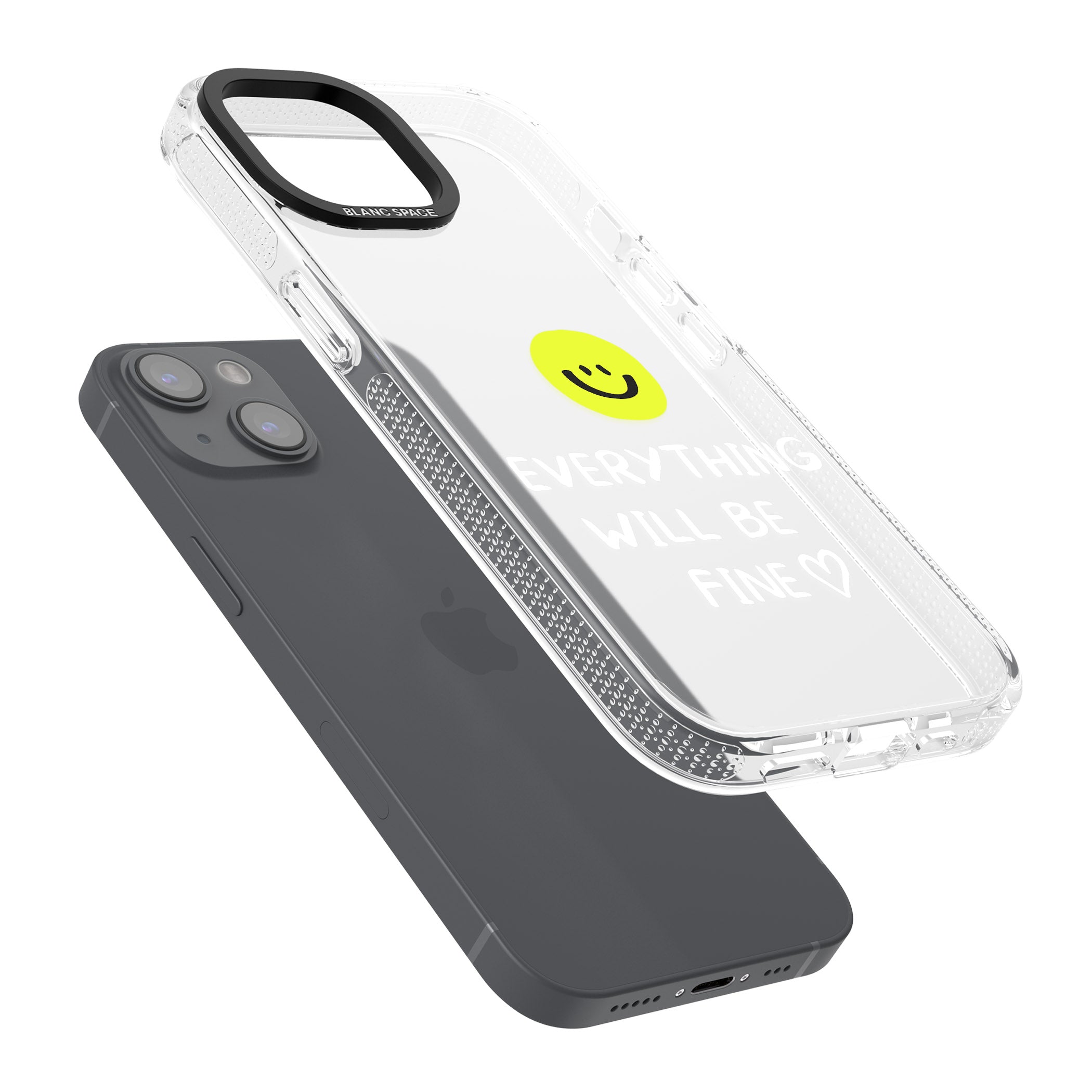 Everything Will Be Fine iPhone 15 / 14 / 13 Clear Case Impact Air - Blanc Space