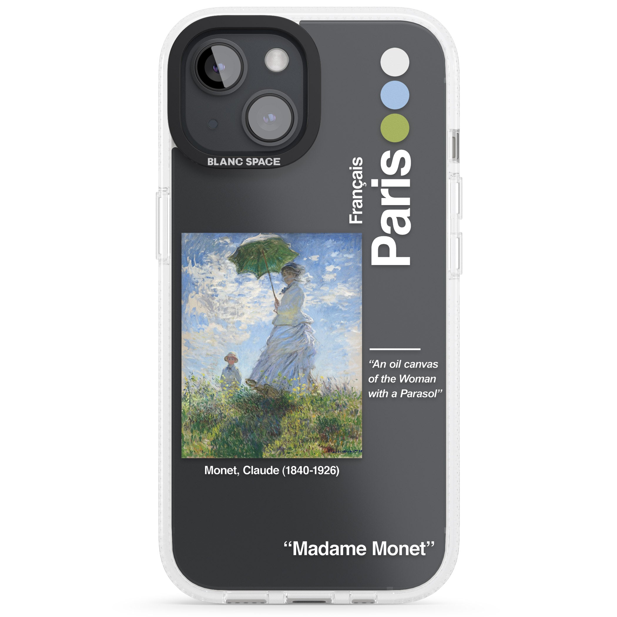 Madame Monet and Her Son iPhone 15 / 14 / 13 Clear Case Impact Air - Blanc Space